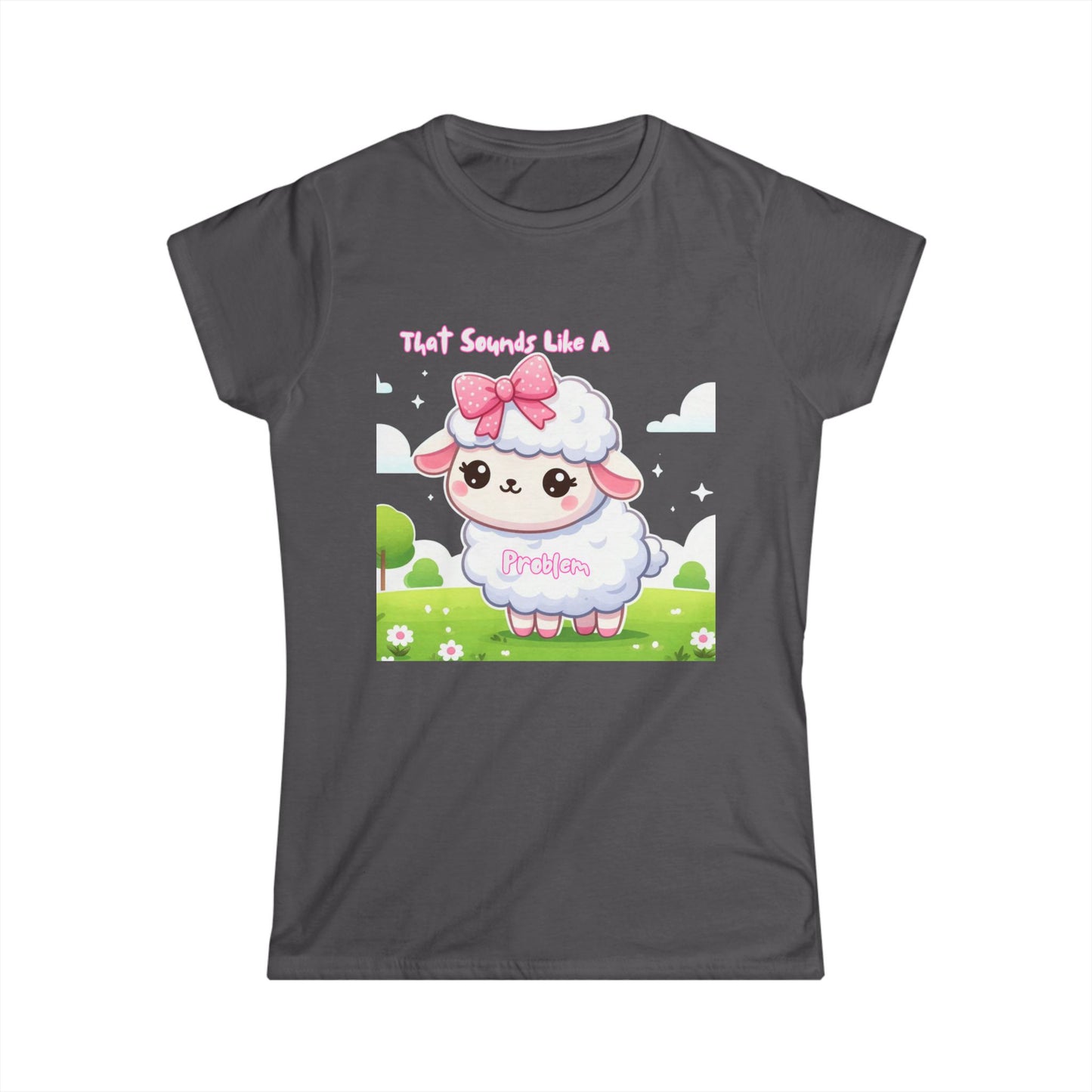 Cute Sheep Women's Softstyle Tee - Perfect for Animal Lovers and Casual Wear