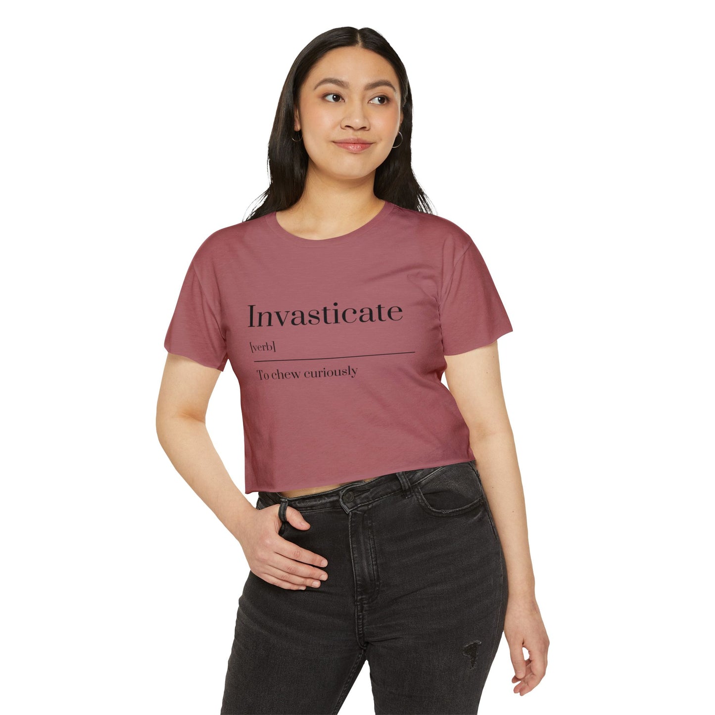 Invasticate Women’s Festival Crop Top | Fun Summer Style, Music Fest Top, Cute Gift for Her, Trendy Casual Wear, Cheeky Summer Tee
