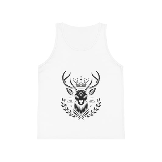 Kids' Jersey Tank Top - Majestic Crowned Deer Design - Oh Deer Lord