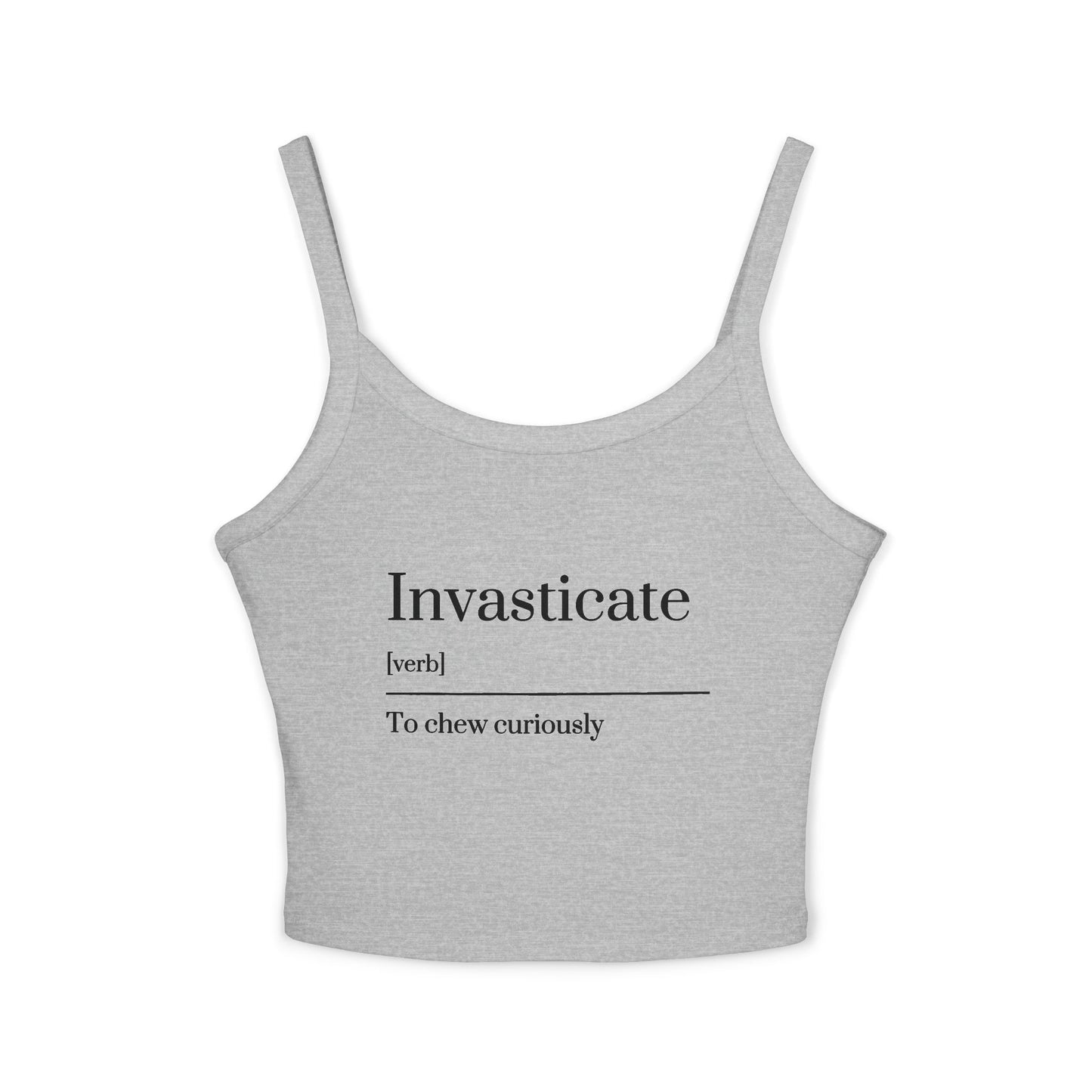 Curious Chew Tank Top | Summer Casual Wear, Trendy Spaghetti Strap, Gift for Foodies, Cute Summer Outfit, Flirty Top