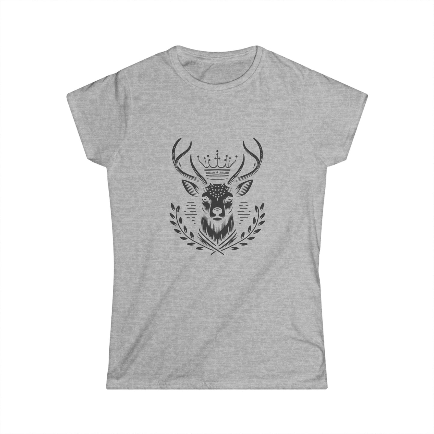 Bohemian Antler Women's Softstyle Tee - Nature-Inspired Graphic Shirt - Oh Deer Lord