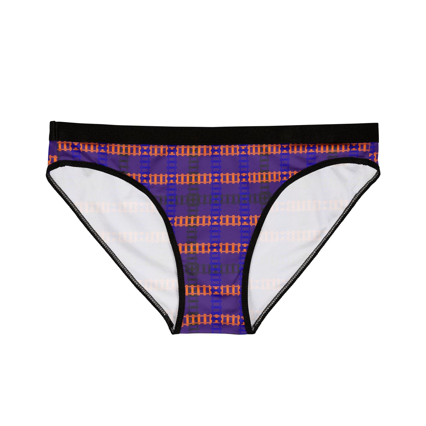 Trendy Womens Underwear Comfortable and Stylish Everyday Essential Gift for Her Fashionable Intimates Comfortable Lingerie Train Tracks Purple