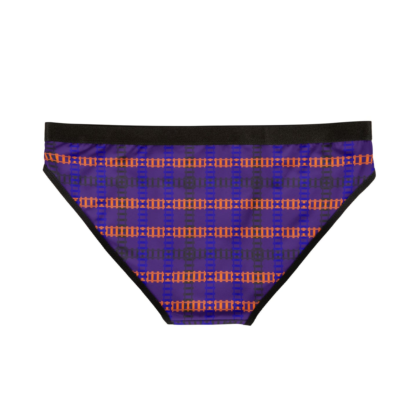 Trendy Womens Underwear Comfortable and Stylish Everyday Essential Gift for Her Fashionable Intimates Comfortable Lingerie Train Tracks Purple