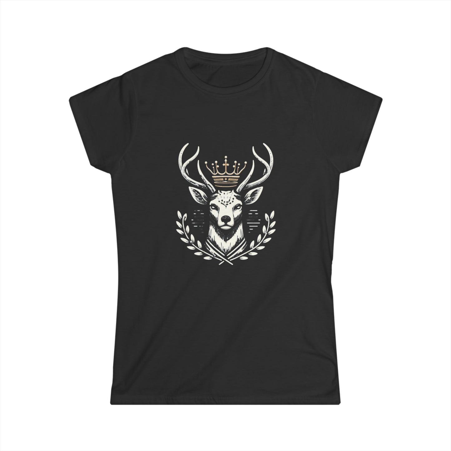 Bohemian Antler Women's Softstyle Tee - Nature-Inspired Graphic Shirt - Oh Deer Lord