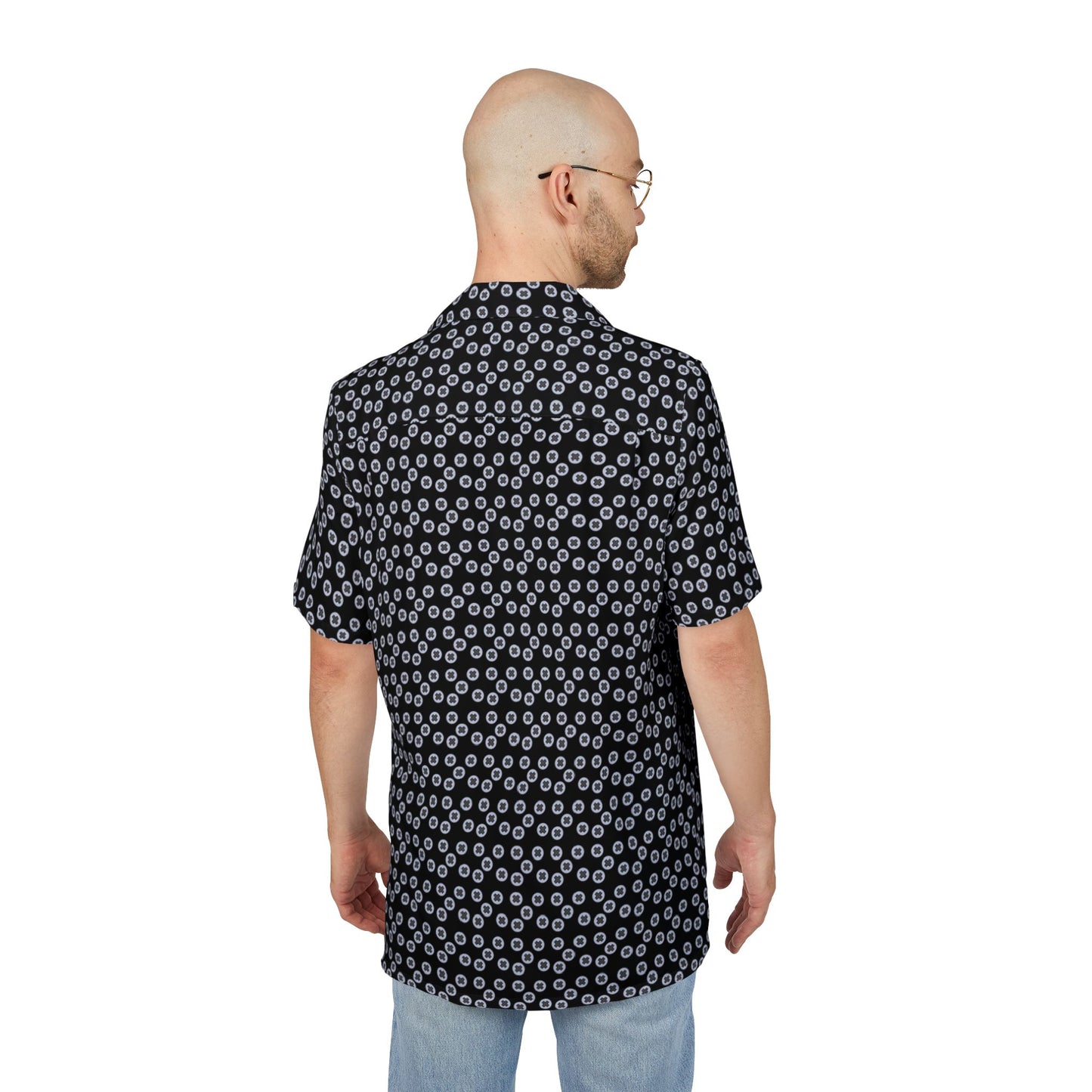 Tropical Hawaiian Shirt - Unisex AOP Button-Down for Summer Fun, Beach Party, Vacation, Casual Wear, Luau - Black