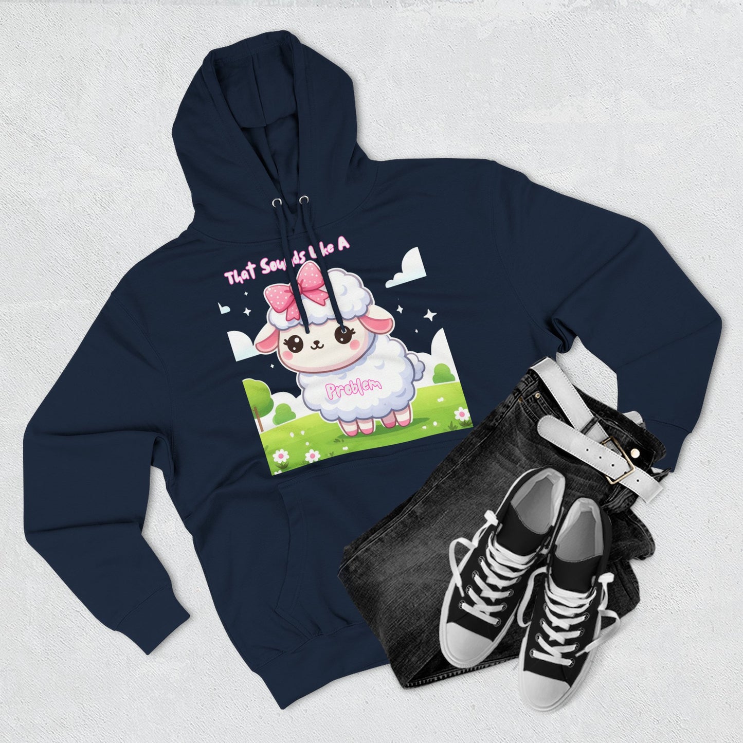 Ewe Problem - Three-Panel Fleece Hoodie