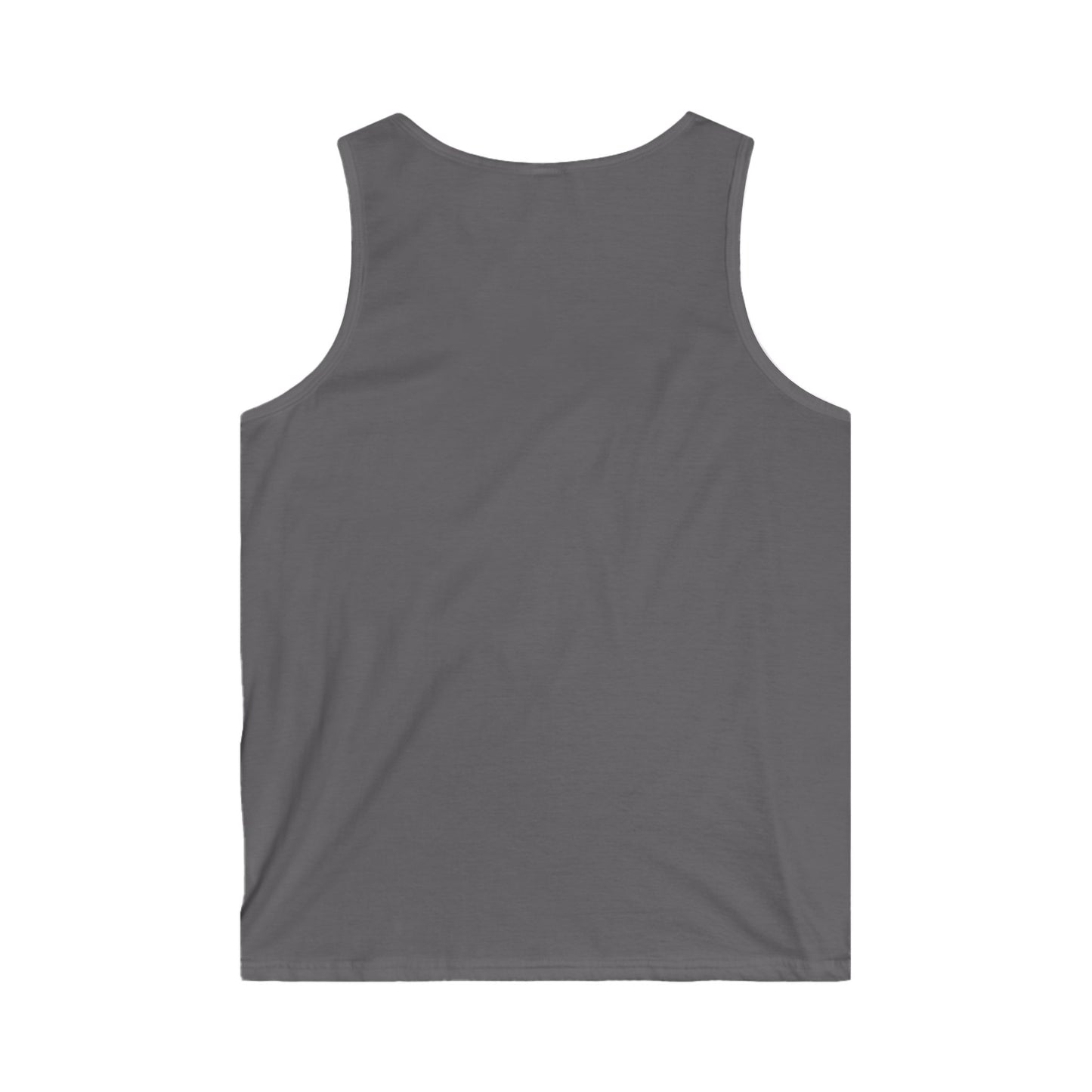 Men's Softstyle Tank Top - Fire Bridge Design - Perfect for Summer Adventures