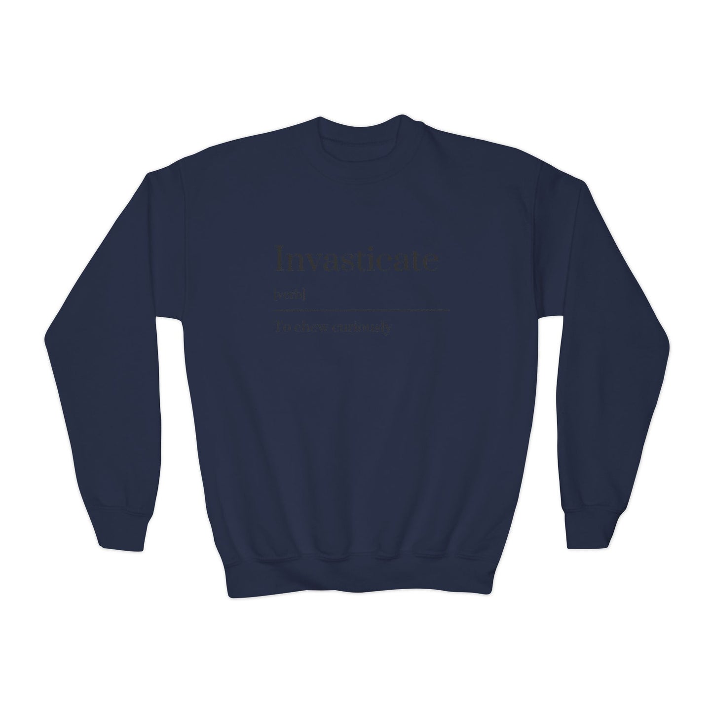 Invasticate Youth Crewneck Sweatshirt, Cool Sweatshirt for Kids, Youth Clothing, Trendy Apparel, Inspirational Gift, Cozy Fashion