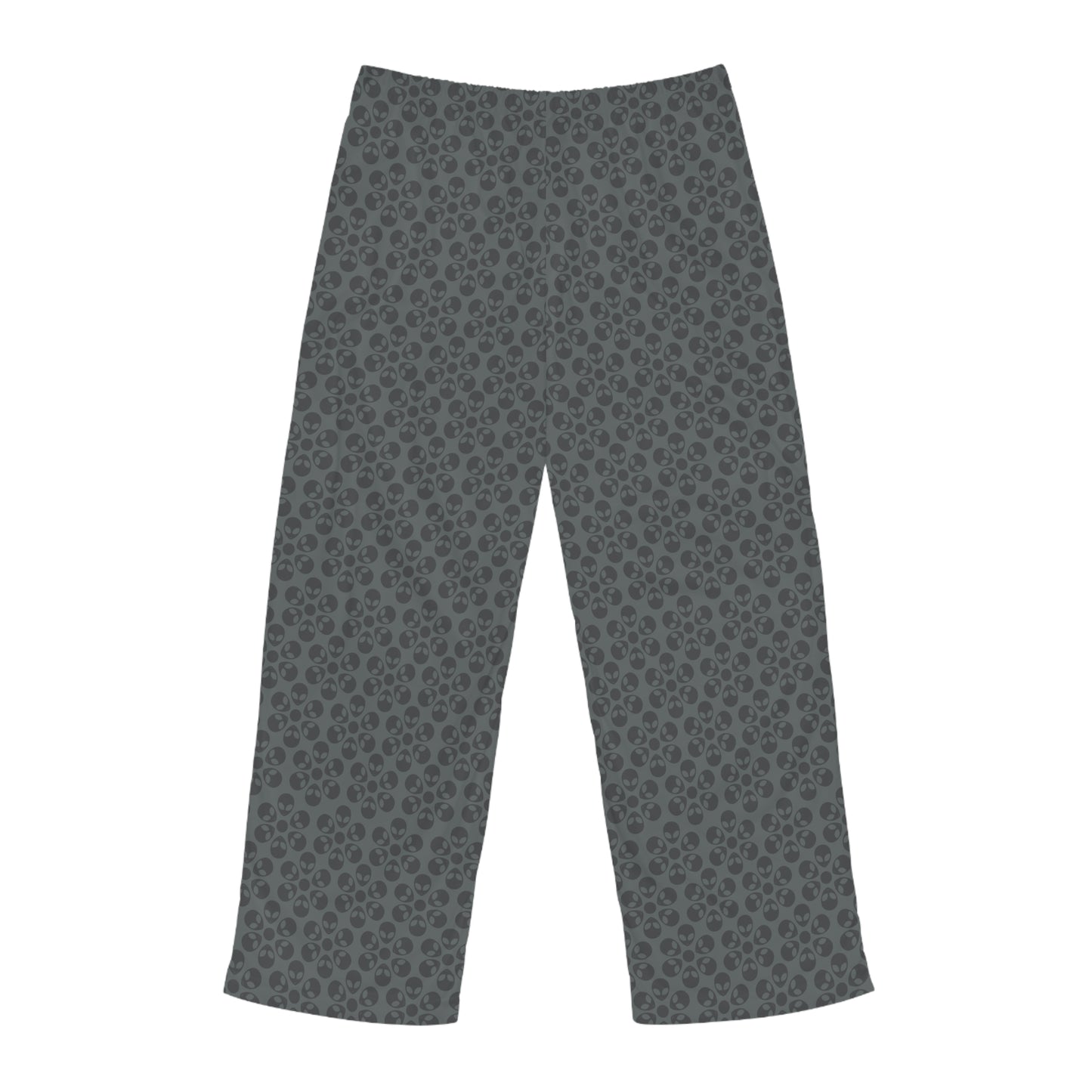 Cozy Mens Pajama Pants Stylish Floral Sleepwear Ideal for Relaxing Gifts for Him Home Lounge Wear Unique Patterned PJs Alien Flowers Dark Grey