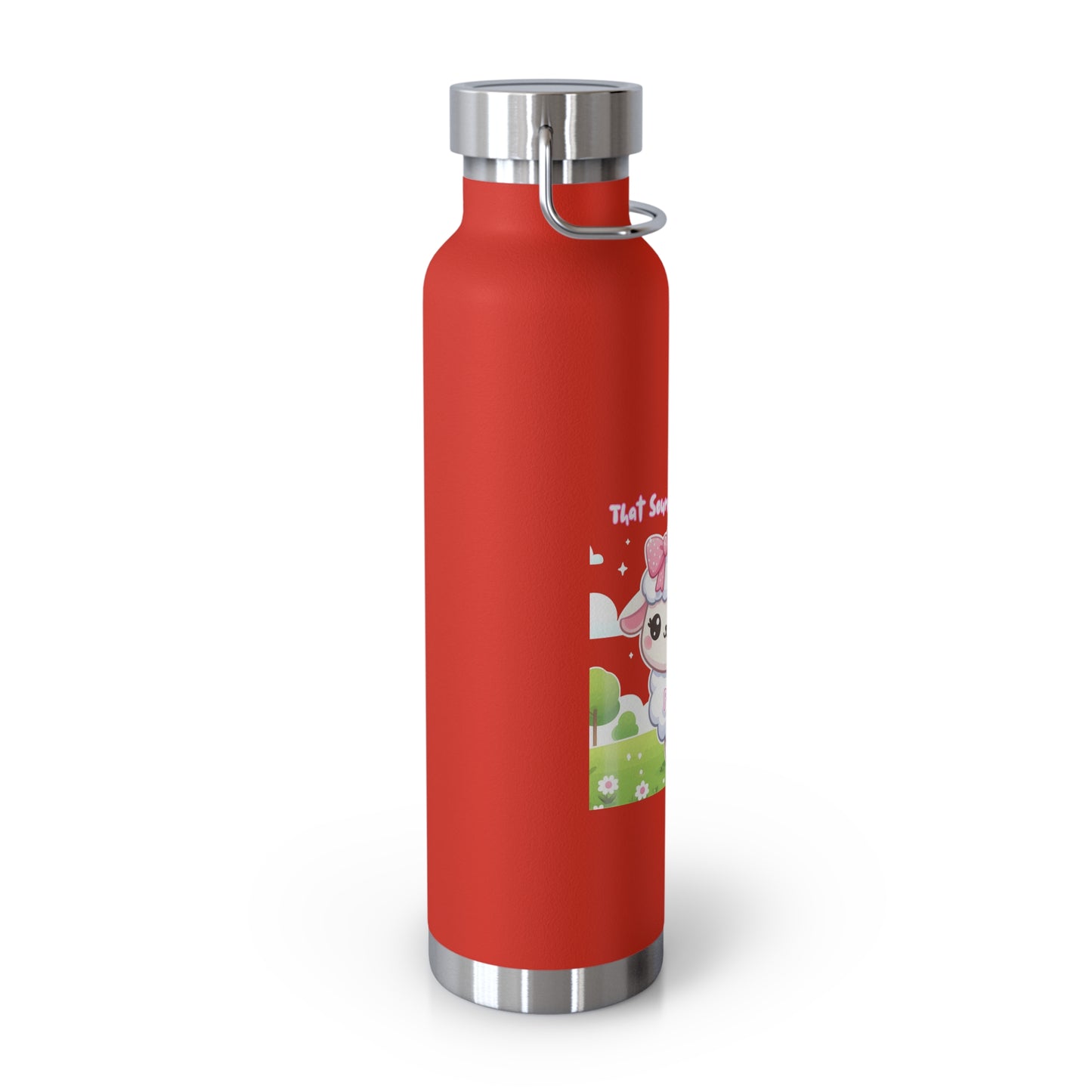 Cute Sheep Insulated Water Bottle - 22oz, Perfect Gift for Animal Lovers