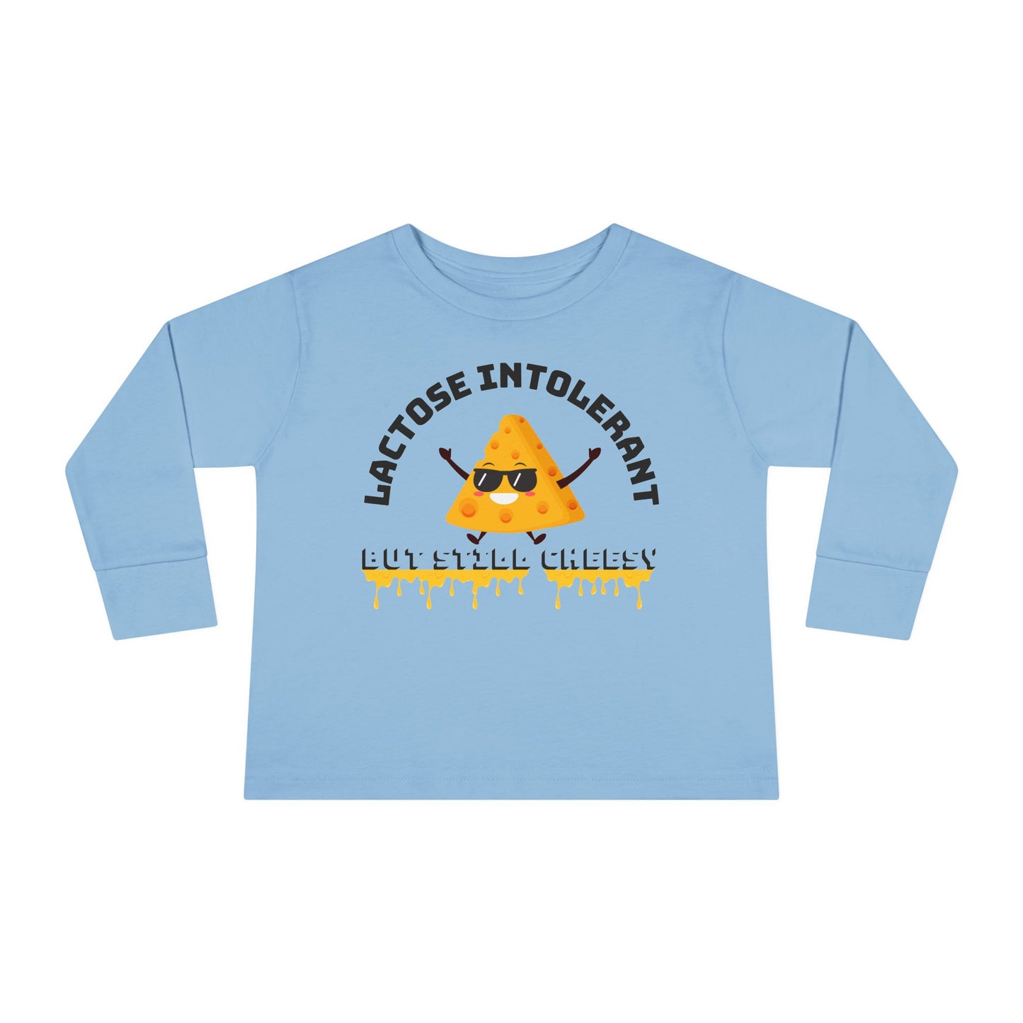 Cute Toddler Long Sleeve Tee - "Lactose Intolerant" Funny T-Shirt - Perfect Gift for Kids, Baby Showers, Birthday Parties, Everyday Wear