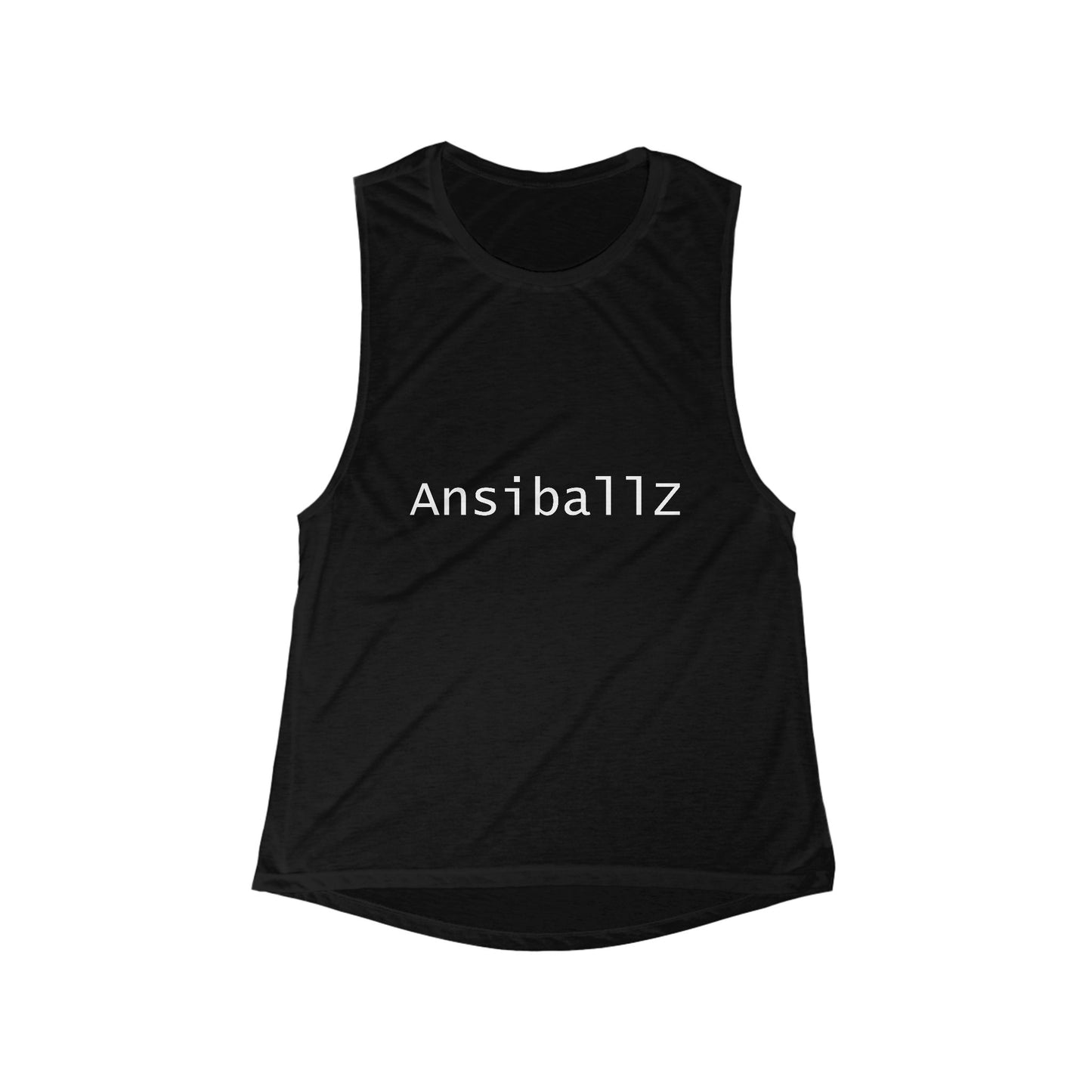 Women's Flowing Graphic Muscle Tank - Casual Summer Top, Workout Gear, Gift for Fitness Lovers, Daily Wear, Trendy Activewear