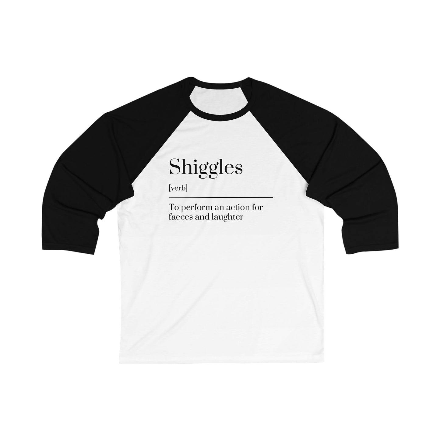 Unisex 3\4 Sleeve Baseball Tee