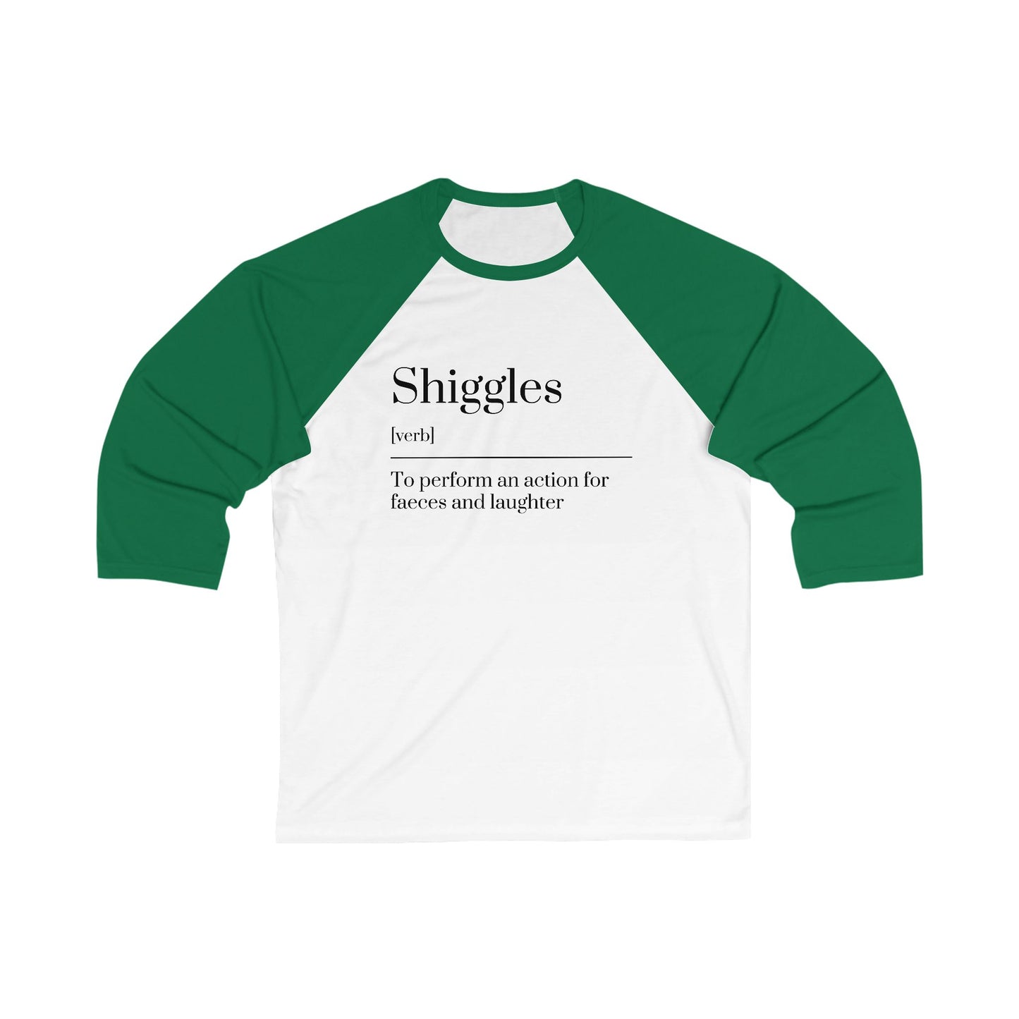 Unisex 3\4 Sleeve Baseball Tee