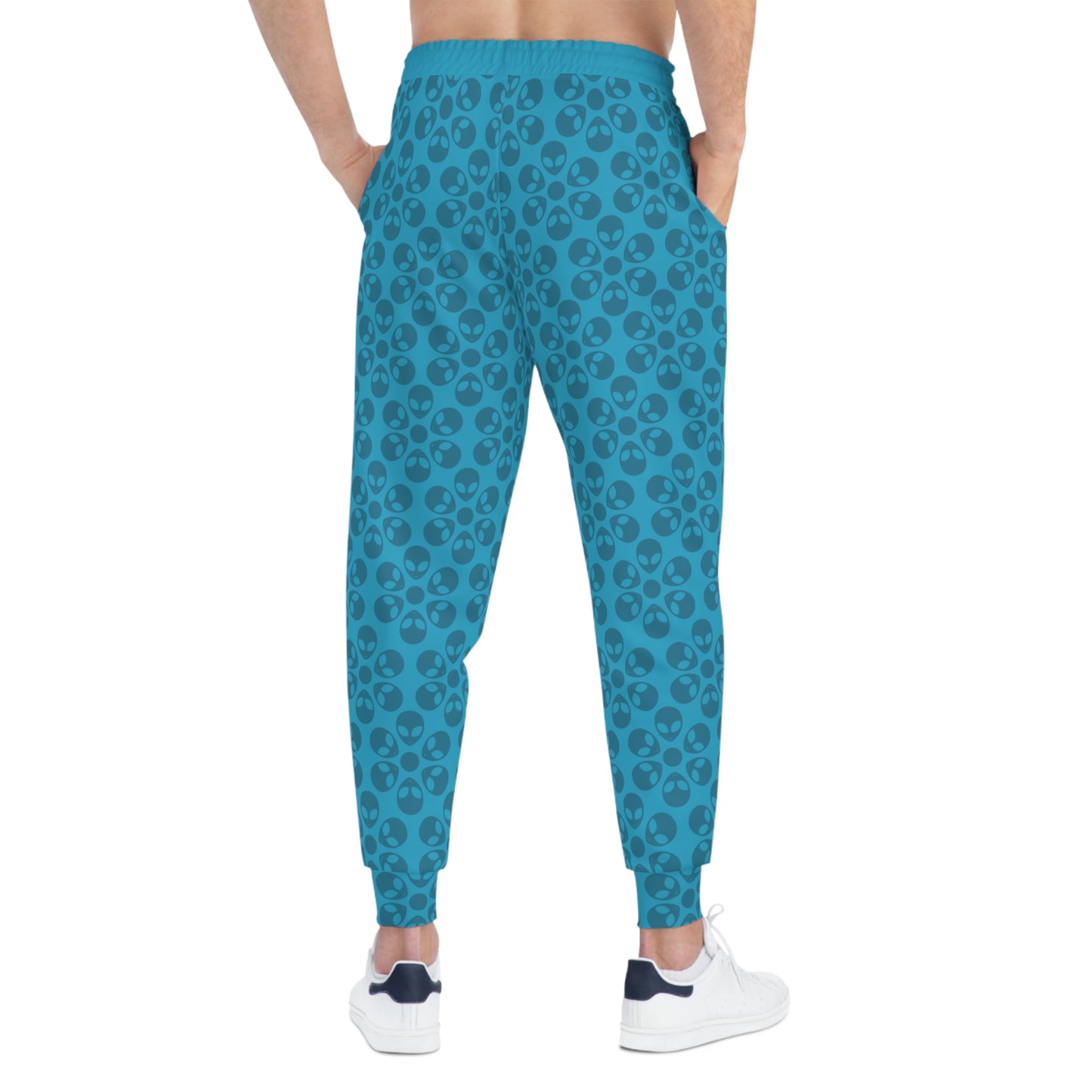 Stylish Floral Athletic Joggers Trendy Joggers Comfortable Workout Pants Casual Loungewear Gifts for Fitness Lovers Alien Flowers Turquoise