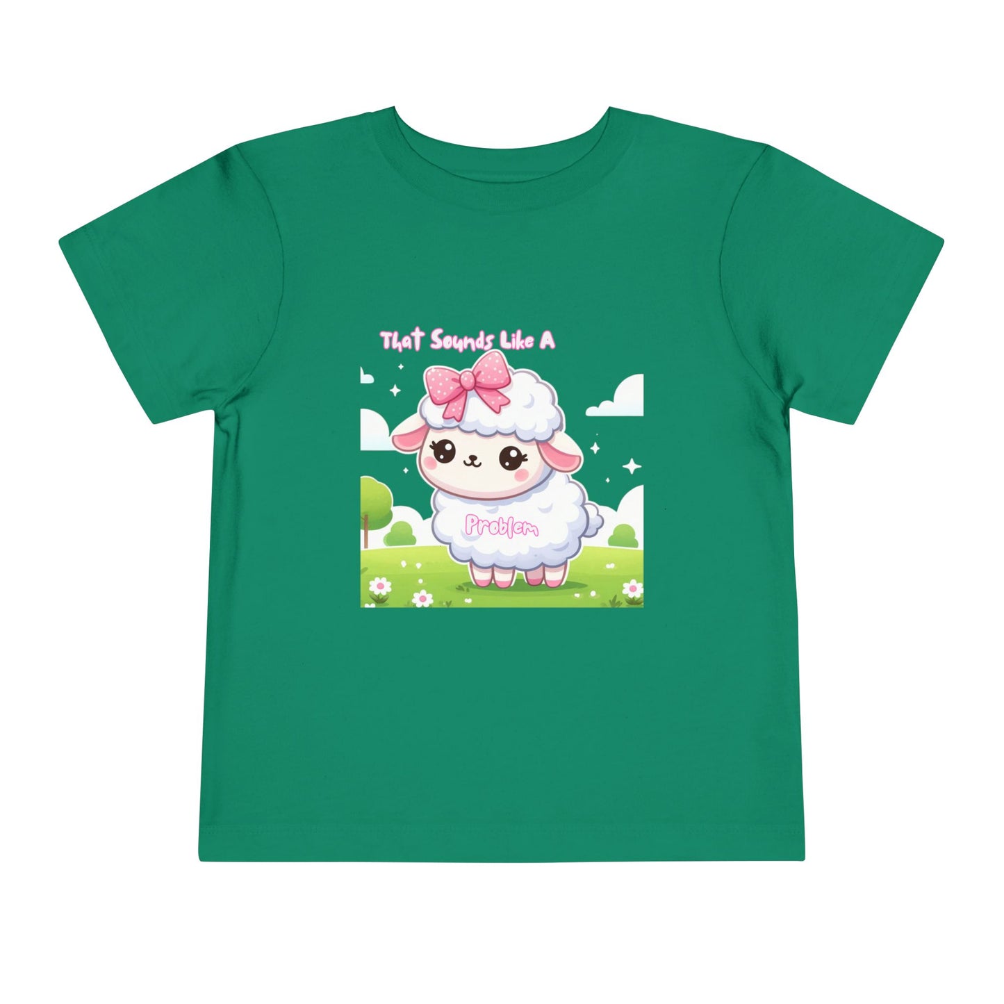 Cute Toddler Short Sleeve Tee - 'Tied Softly Like A Pretty Lamb' Design