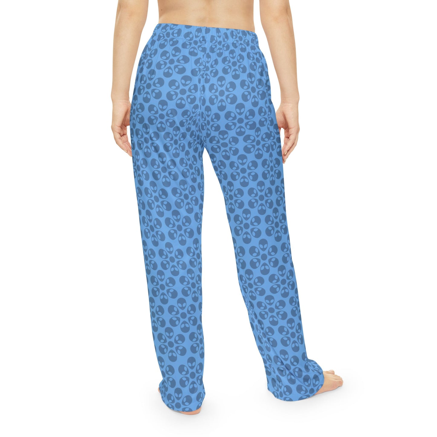 Cozy Floral Womens Pajama Pants Relaxed Loungewear Soft Sleepwear Perfect for Cozy Nights Gift for Her Comfortable Staying In Alien Flowers Light Blue