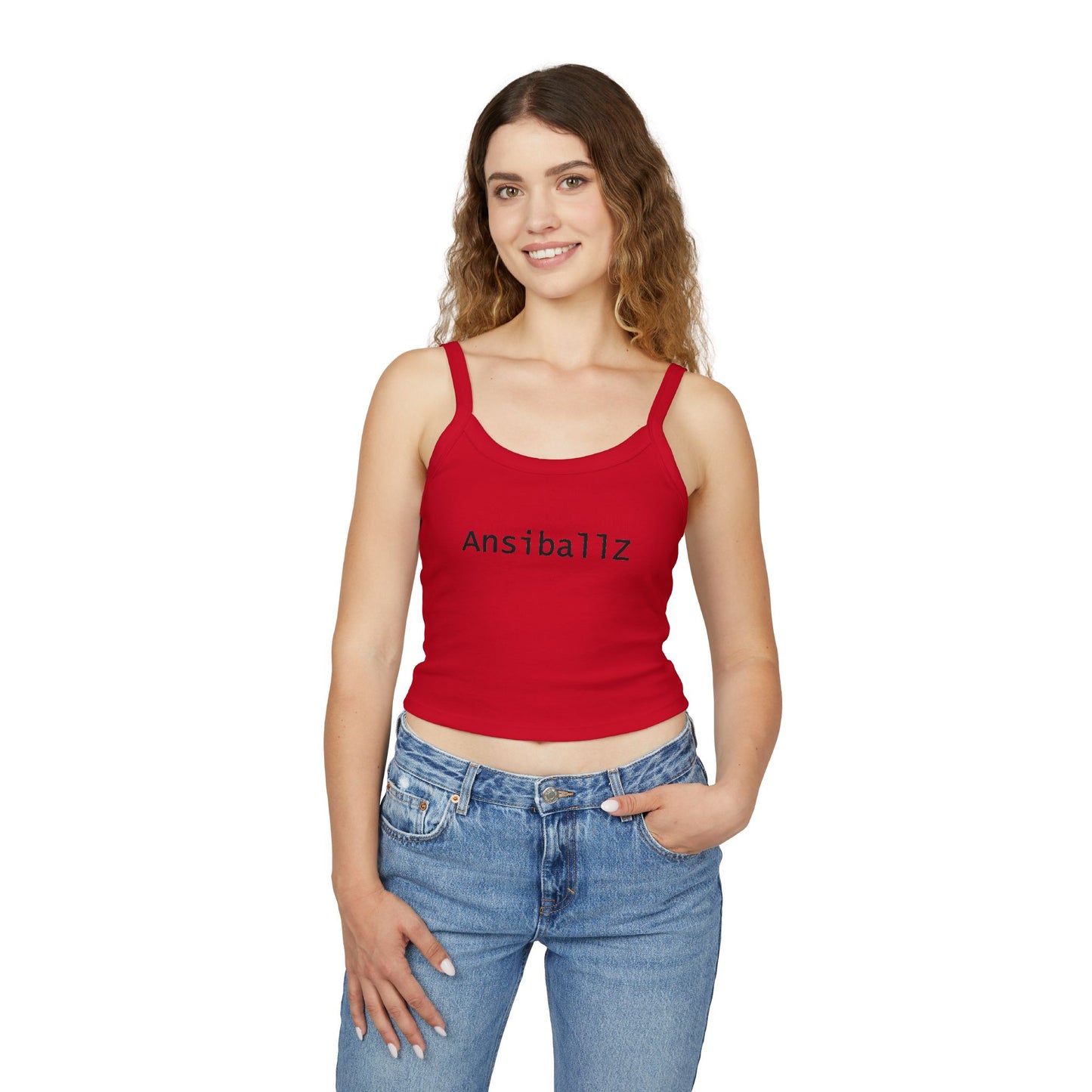 Trendy Women's Spaghetti Strap Tank Top with 'Ansiballz' Design | Ideal for Summer, Casual Wear, Gifts, Festivals, Lounging