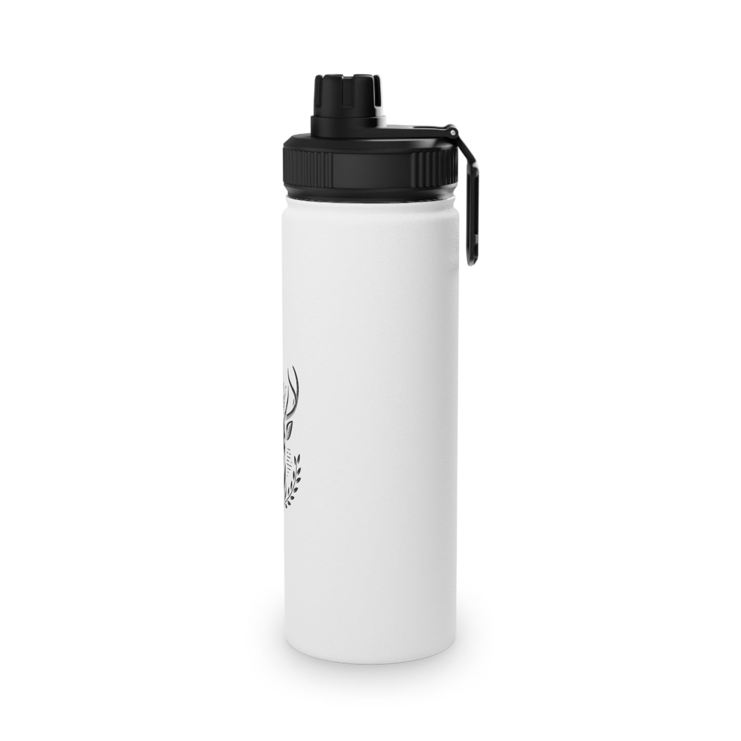 Eco-Friendly Stainless Steel Water Bottle with Sports Lid - Deer Design - Oh Deer Lord