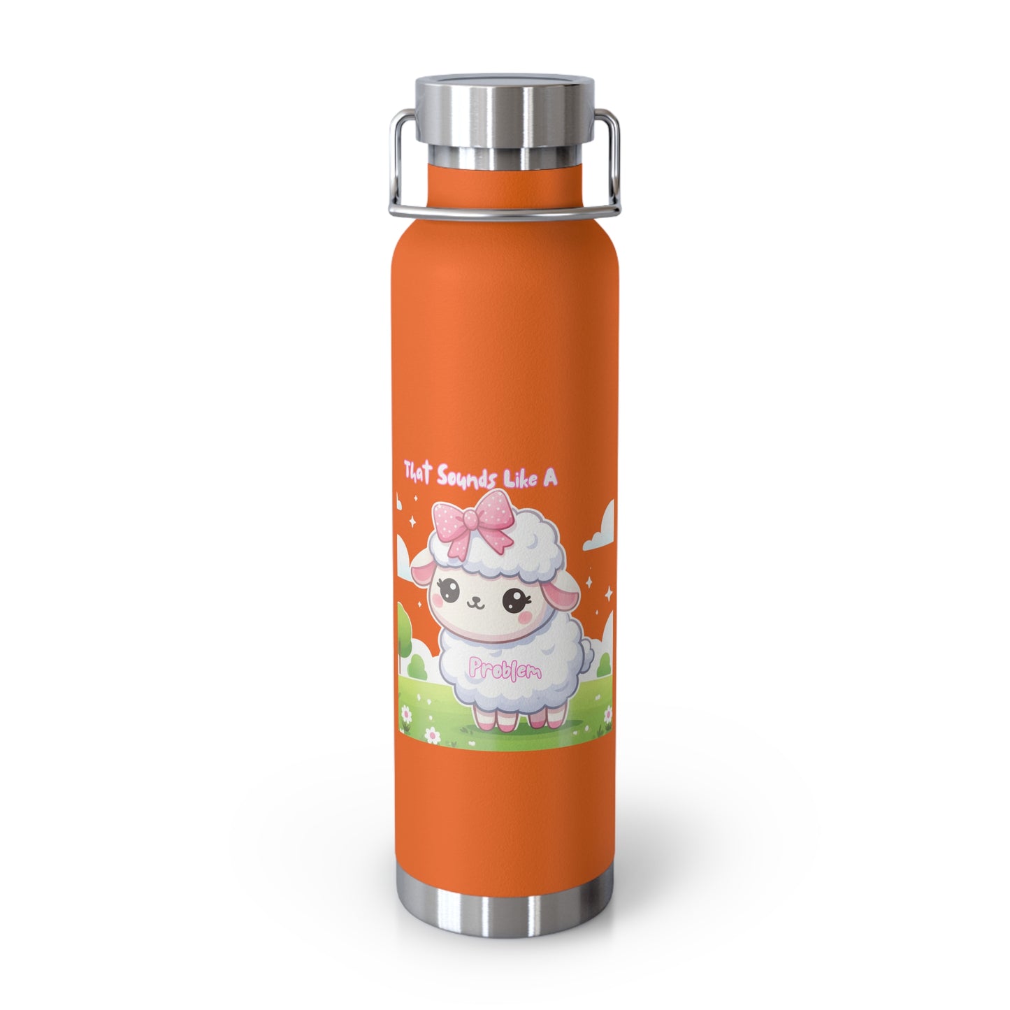 Cute Sheep Insulated Water Bottle - 22oz, Perfect Gift for Animal Lovers