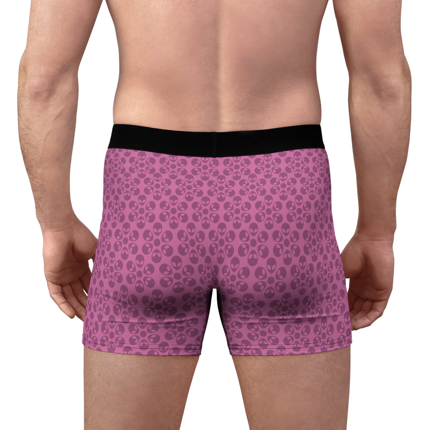 Mens Boxer Briefs  Alien Flowers Light Pink