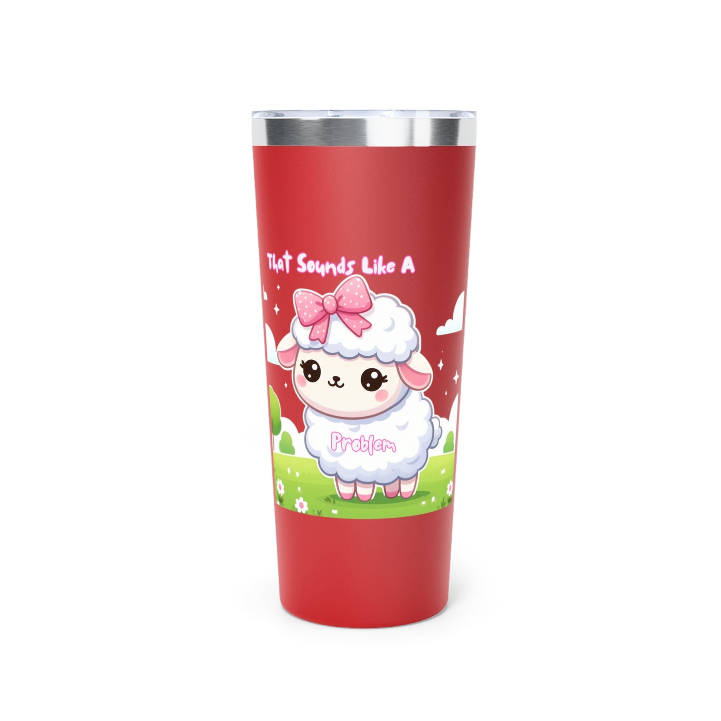 Cute Sheep Tumbler - Insulated Drinkware for Tea & Coffee Lovers, Travel Mug, Gift for Animal Lovers, Birthday Party, Everyday Use