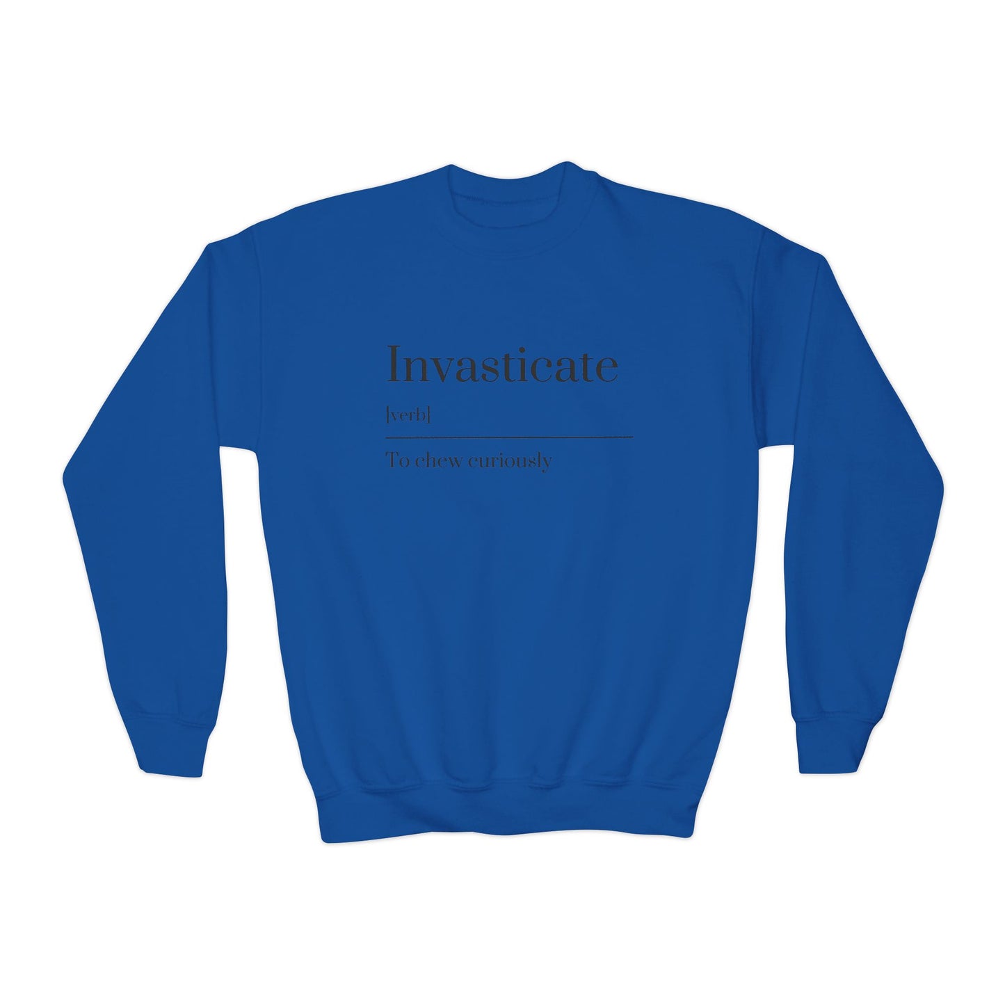 Invasticate Youth Crewneck Sweatshirt, Cool Sweatshirt for Kids, Youth Clothing, Trendy Apparel, Inspirational Gift, Cozy Fashion