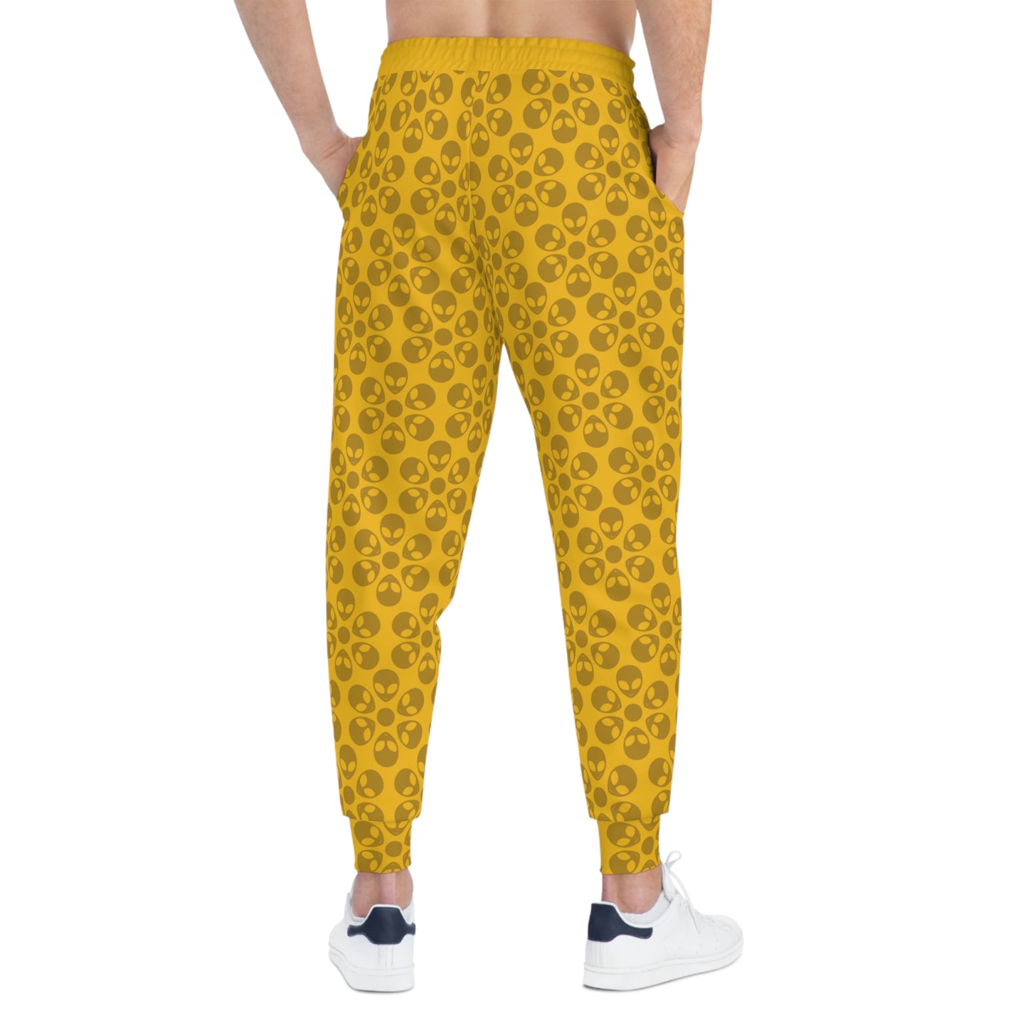 Stylish Floral Athletic Joggers Trendy Joggers Comfortable Workout Pants Casual Loungewear Gifts for Fitness Lovers Alien Flowers Yellow