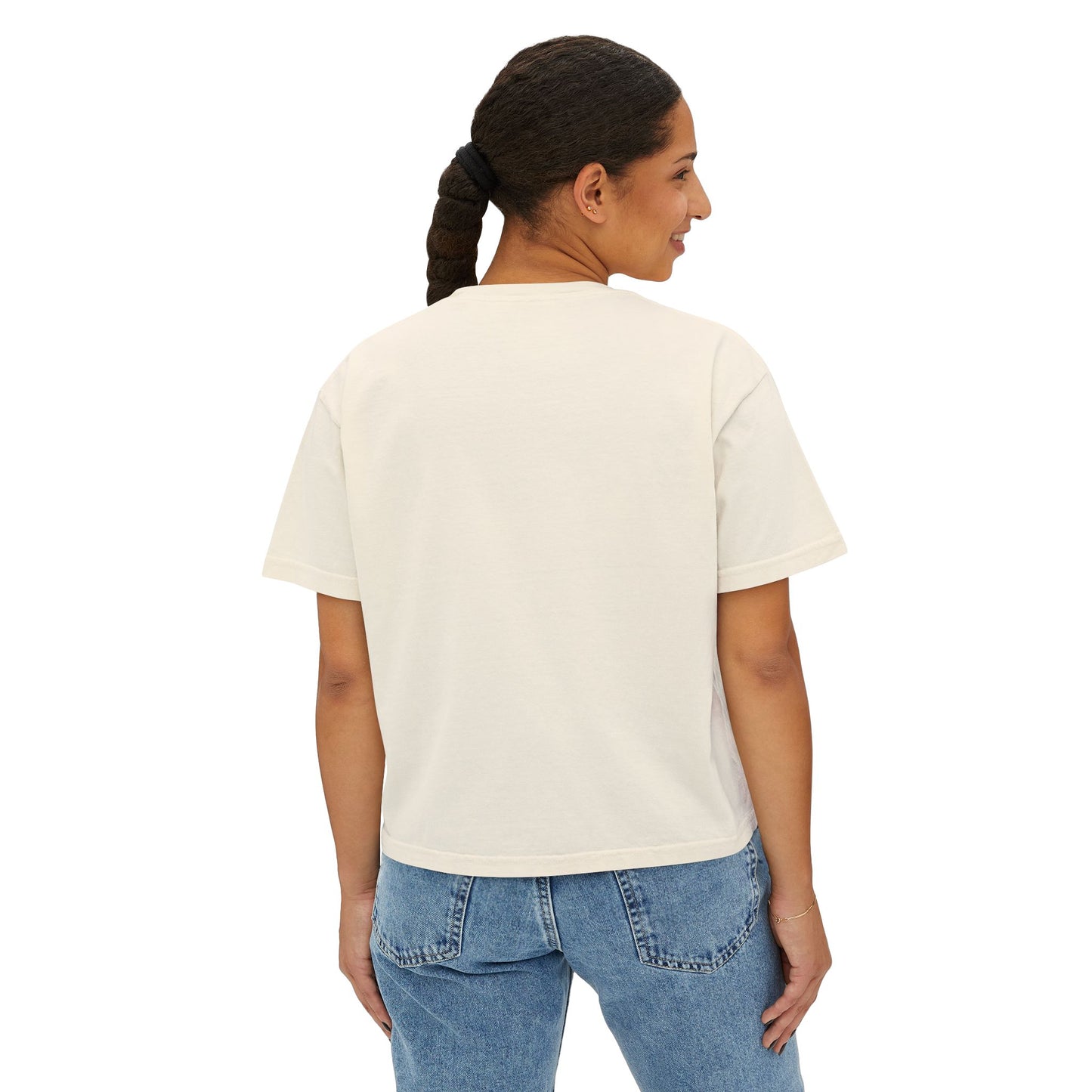 Curious Adventure Women's Boxy Tee, Casual Summer Top, Gift for Foodies, Vintage Inspired Shirt, Chew Curiously Tee