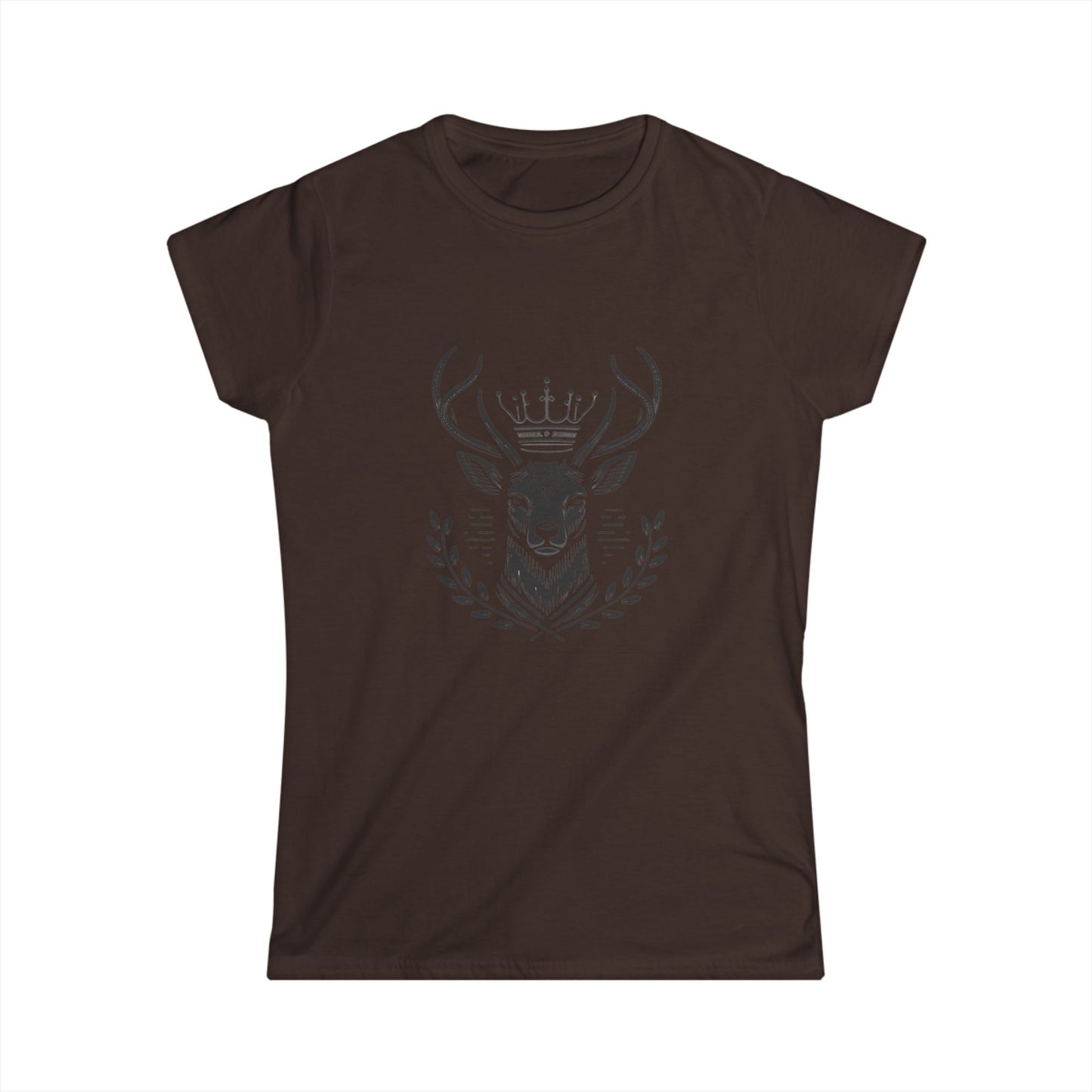 Bohemian Antler Women's Softstyle Tee - Nature-Inspired Graphic Shirt - Oh Deer Lord