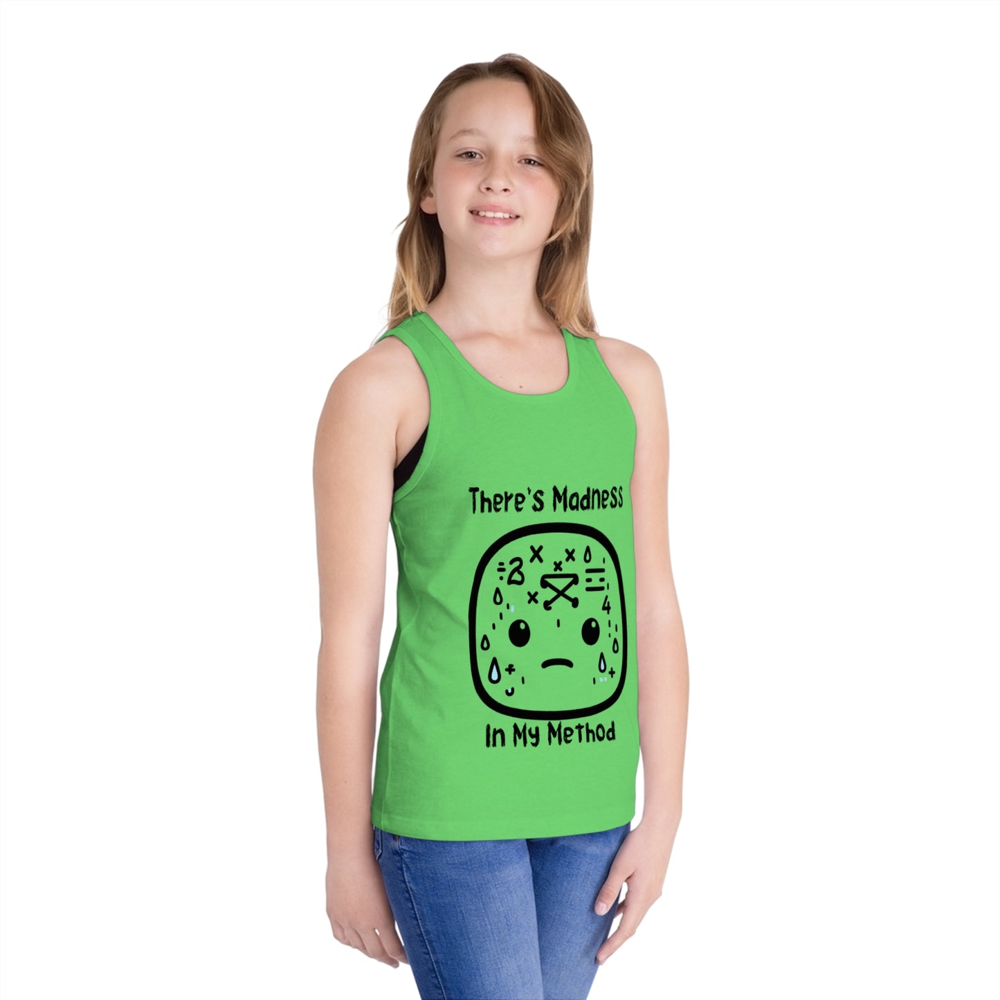 Kids' Jersey Tank Top - "There's Madness in My Method" Graphic Tee