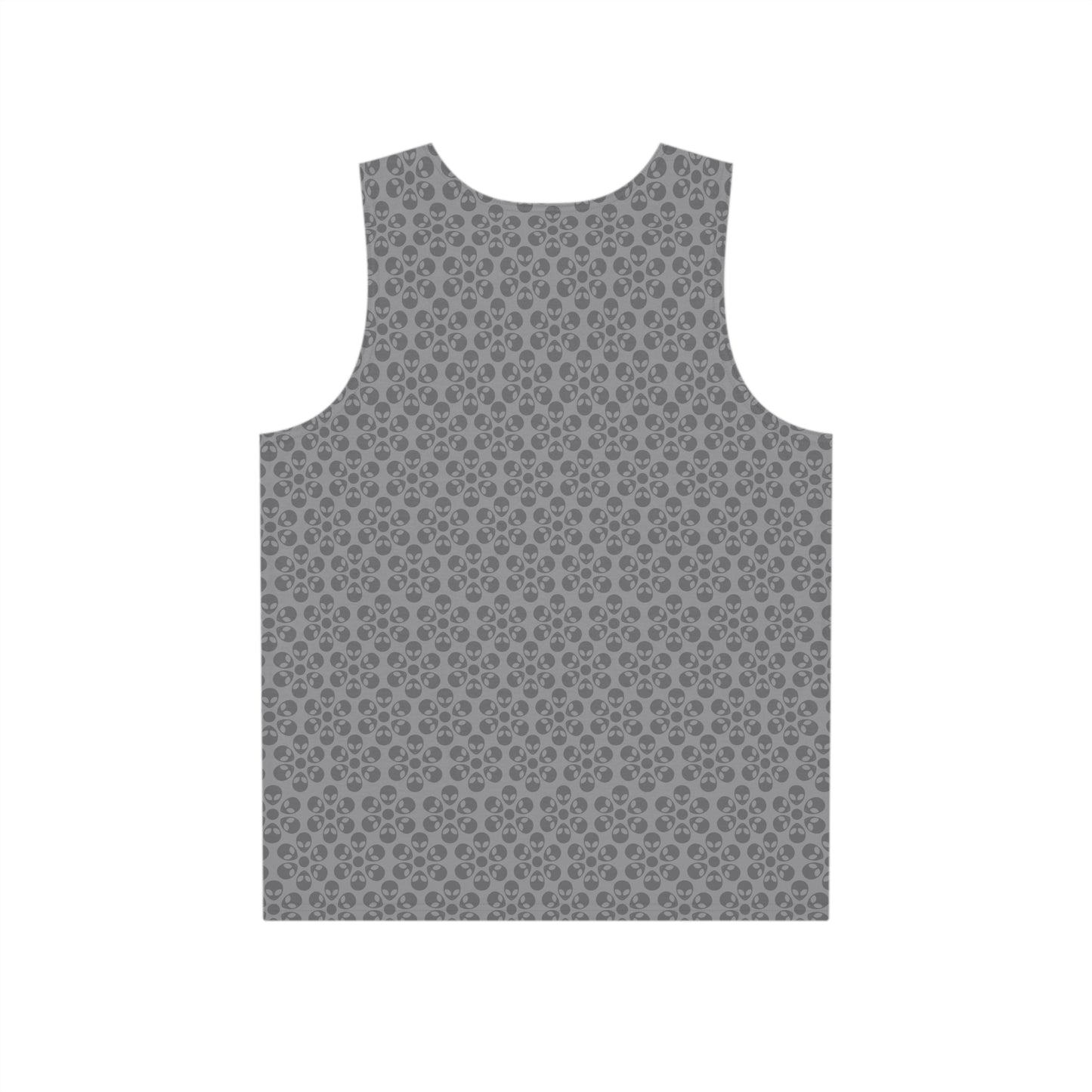 Stylish Mens Tank Top  AOP Leopard Print Summer Wear Fitness Gear Casual Apparel Trendy Vacation Outfit Alien Flowers Grey