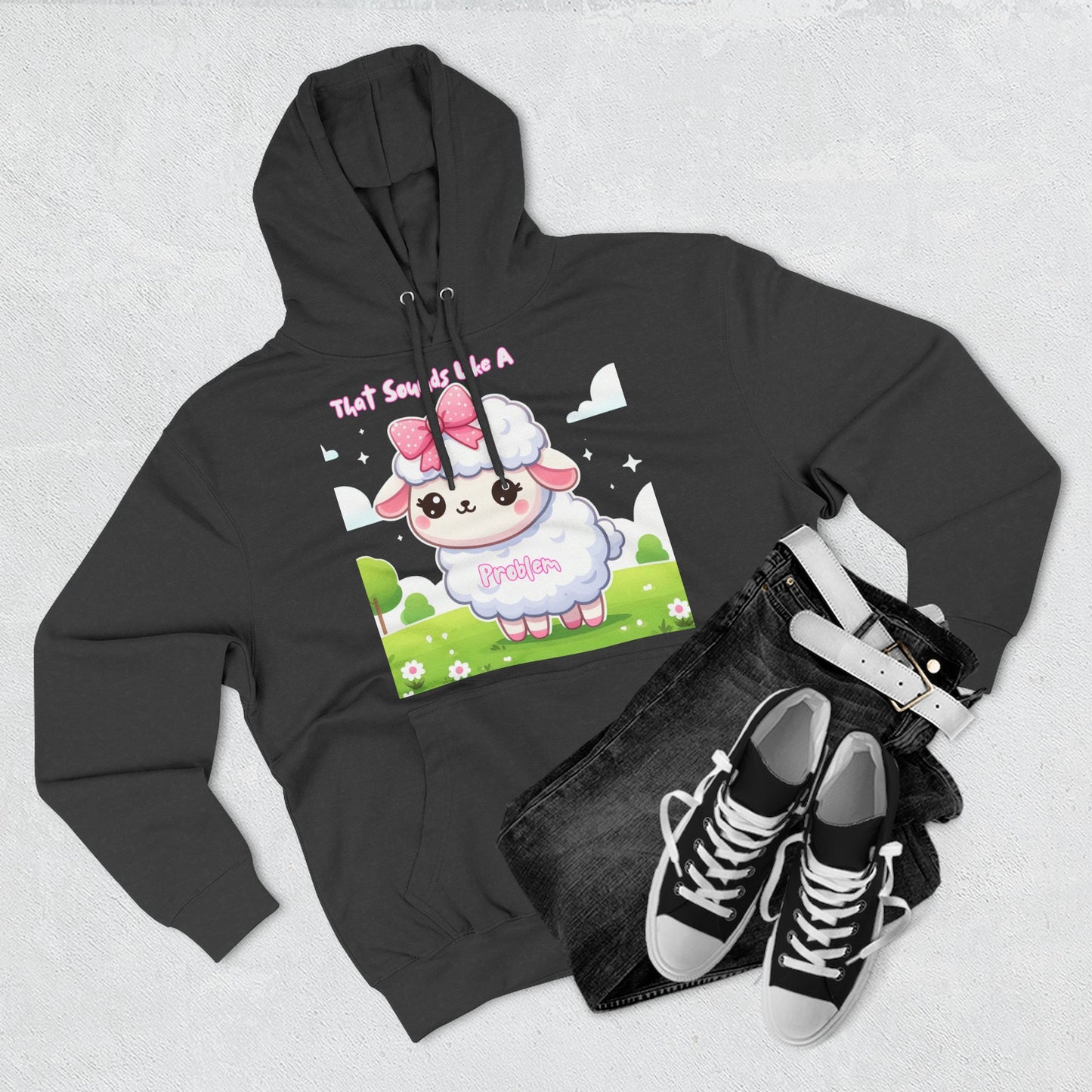 Ewe Problem - Three-Panel Fleece Hoodie