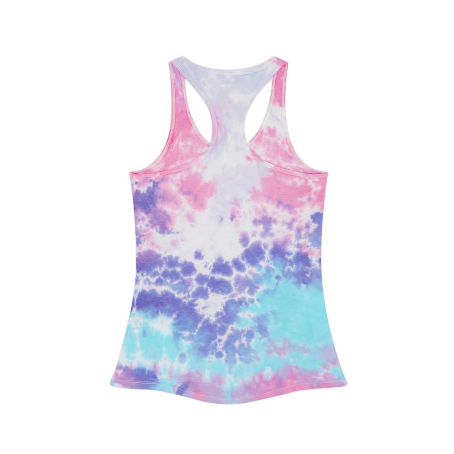 Cool Invasticate Tie Dye Racerback Tank Top, Summer Workout Top, Chill Vacation Shirt, Gift for Her, Relaxed Style Tee