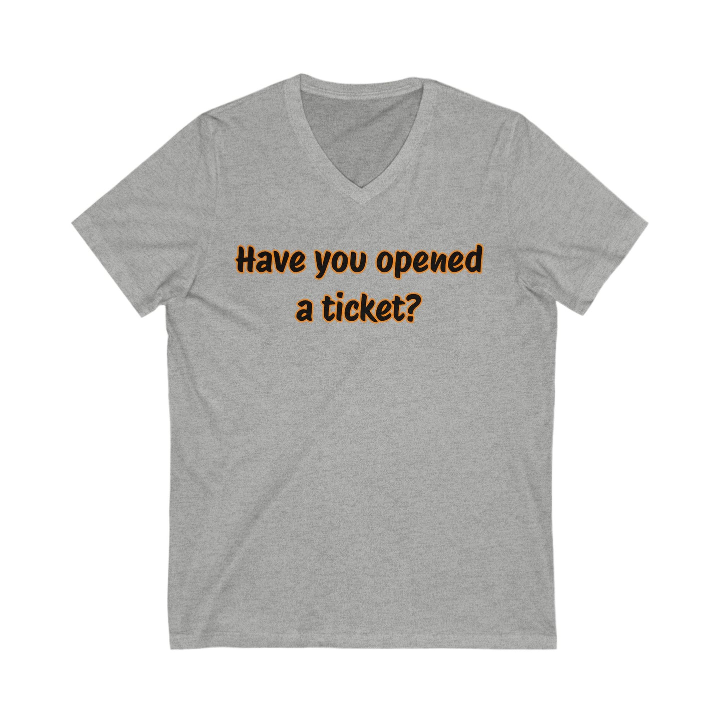 Unisex Jersey Short Sleeve V-Neck Tee