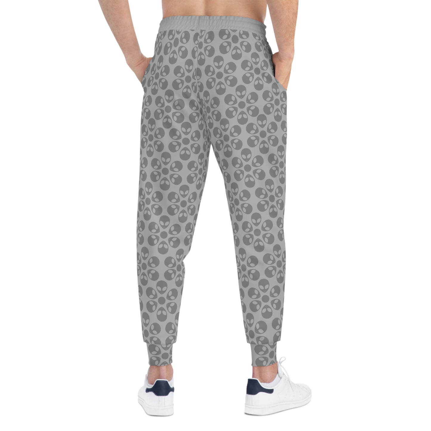 Stylish Floral Athletic Joggers Trendy Joggers Comfortable Workout Pants Casual Loungewear Gifts for Fitness Lovers Alien Flowers Light Grey