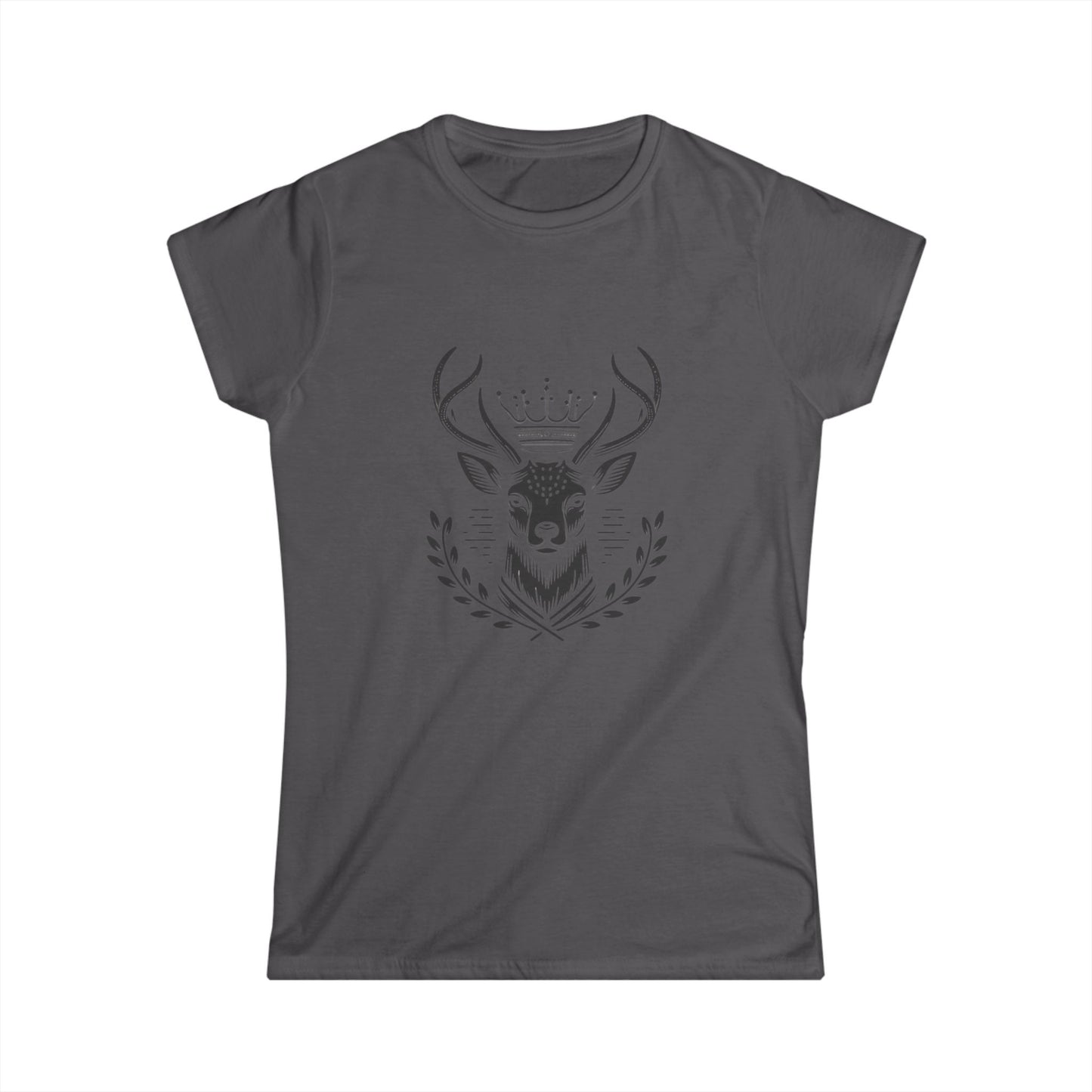 Bohemian Antler Women's Softstyle Tee - Nature-Inspired Graphic Shirt - Oh Deer Lord