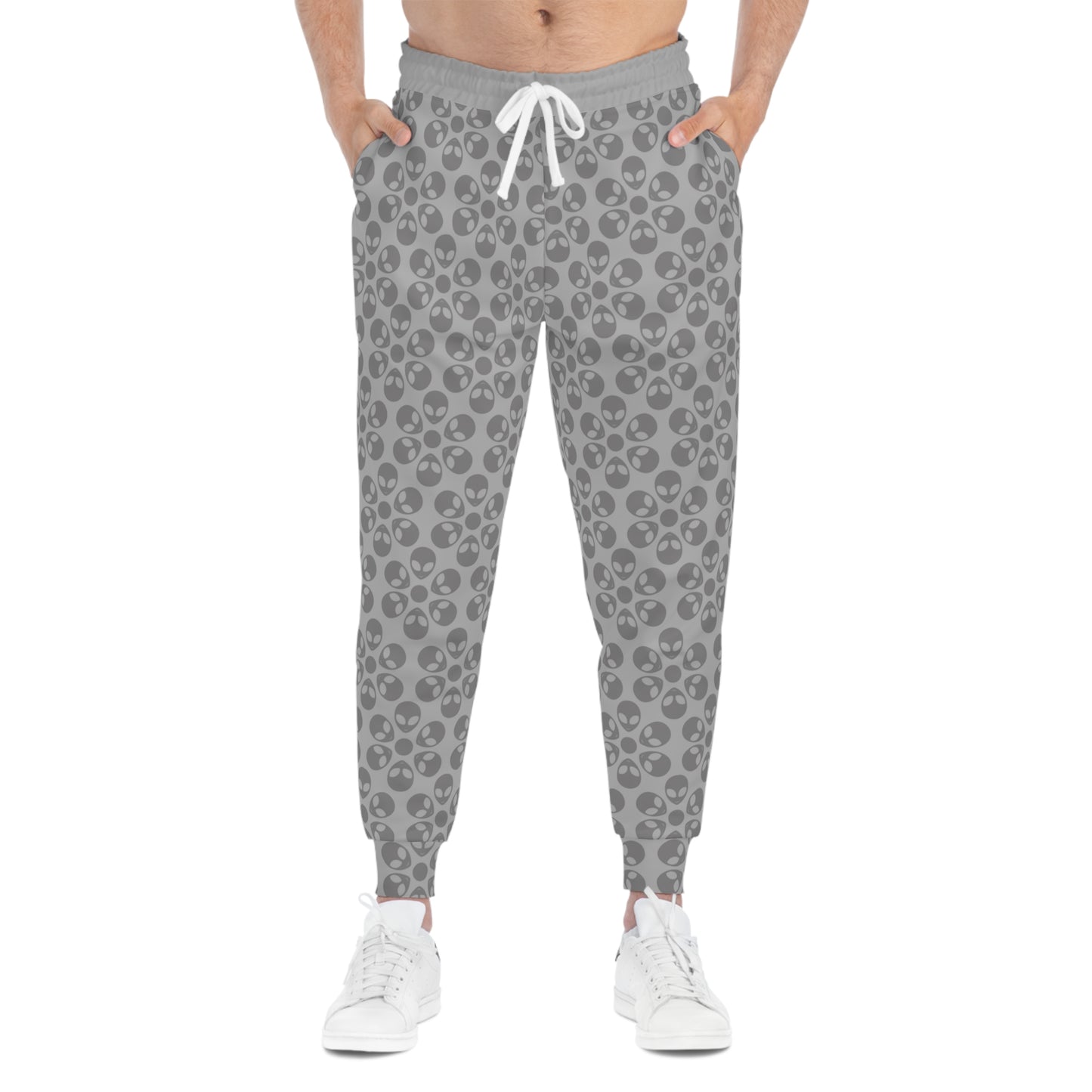 Stylish Floral Athletic Joggers Trendy Joggers Comfortable Workout Pants Casual Loungewear Gifts for Fitness Lovers Alien Flowers Light Grey