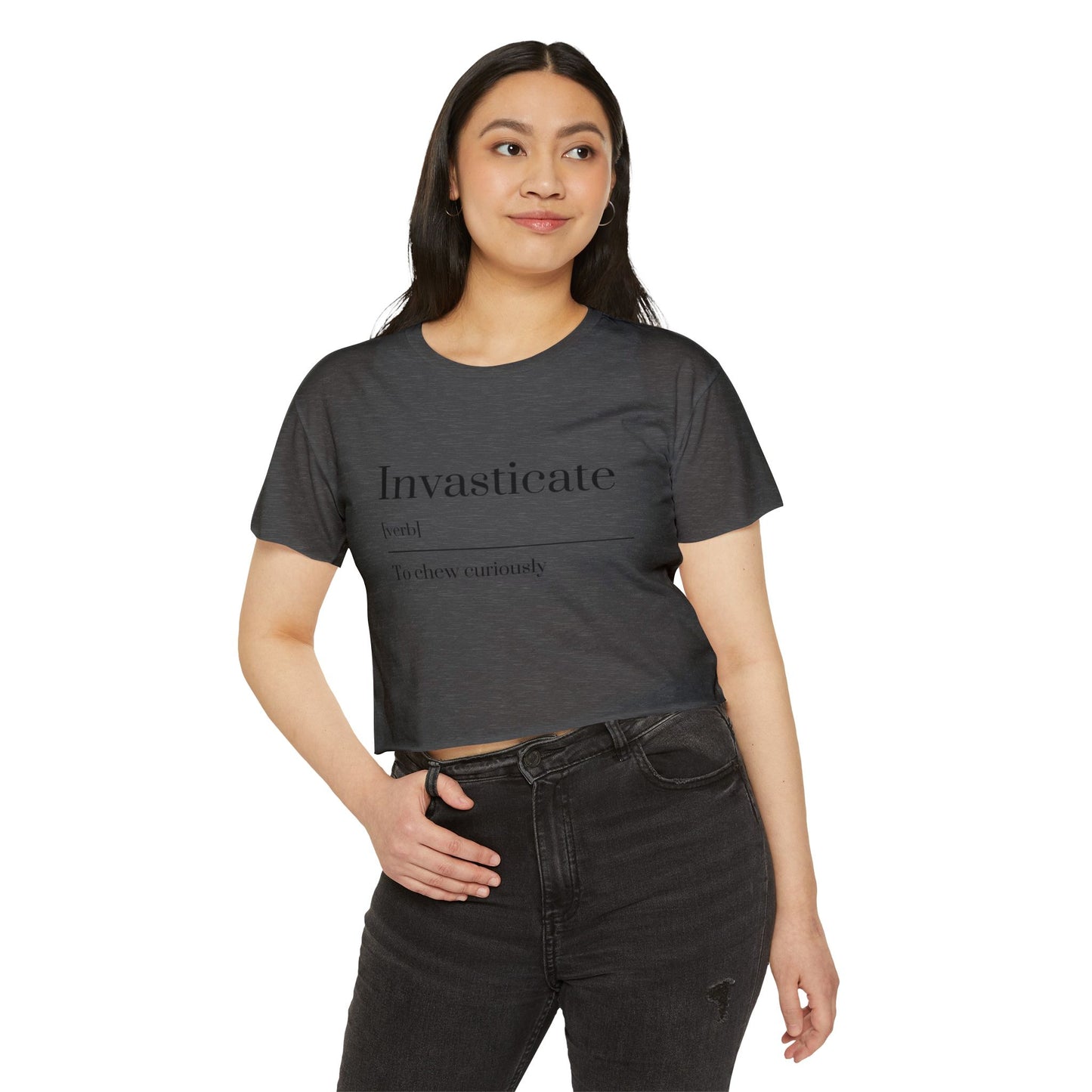 Invasticate Women’s Festival Crop Top | Fun Summer Style, Music Fest Top, Cute Gift for Her, Trendy Casual Wear, Cheeky Summer Tee
