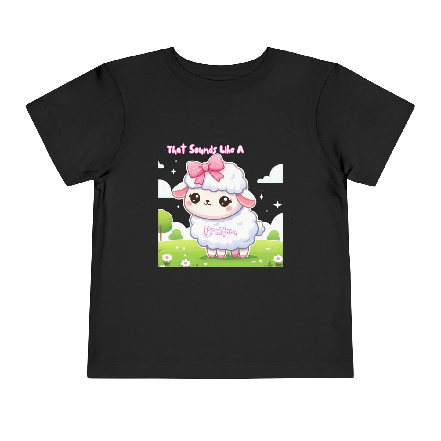 Cute Toddler Short Sleeve Tee - 'Tied Softly Like A Pretty Lamb' Design
