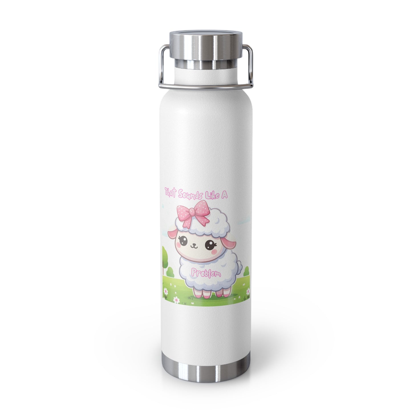 Cute Sheep Insulated Water Bottle - 22oz, Perfect Gift for Animal Lovers
