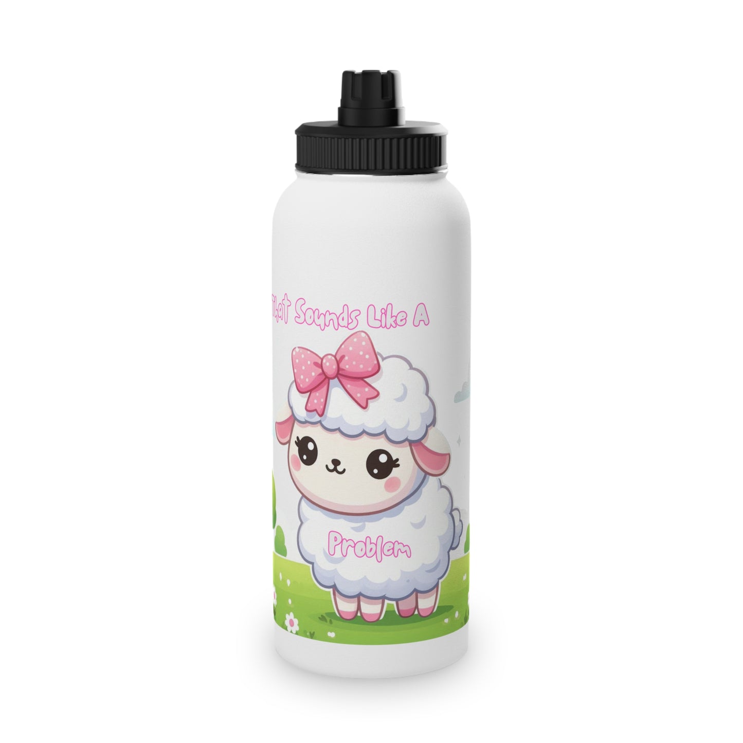Cute Sheep Water Bottle with Sports Lid – Perfect for Kids and Outdoor Activities
