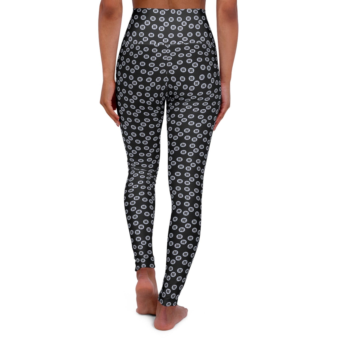 Comfortable High Waisted Yoga Leggings, Stylish Activewear, Fitness Leggings, Gym Wear, Trendy Workout Gear, Perfect Gift for Yogis - Black