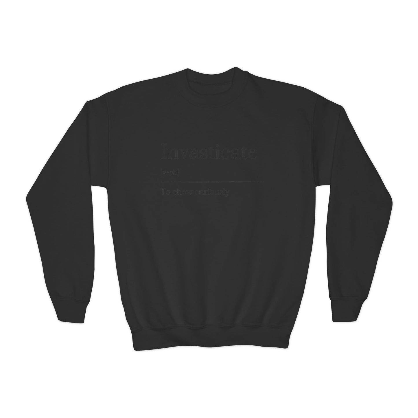 Invasticate Youth Crewneck Sweatshirt, Cool Sweatshirt for Kids, Youth Clothing, Trendy Apparel, Inspirational Gift, Cozy Fashion