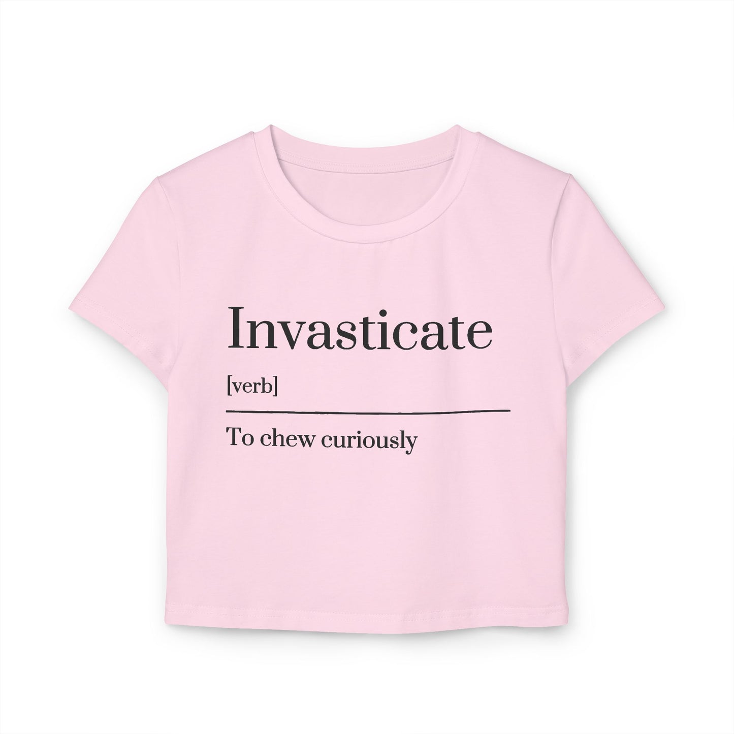 Playful Definitions Baby Tee, Cute Graphic Tee, Gift for Friends, Funny T-Shirt, Trendy Cropped Top, Summer Outfit