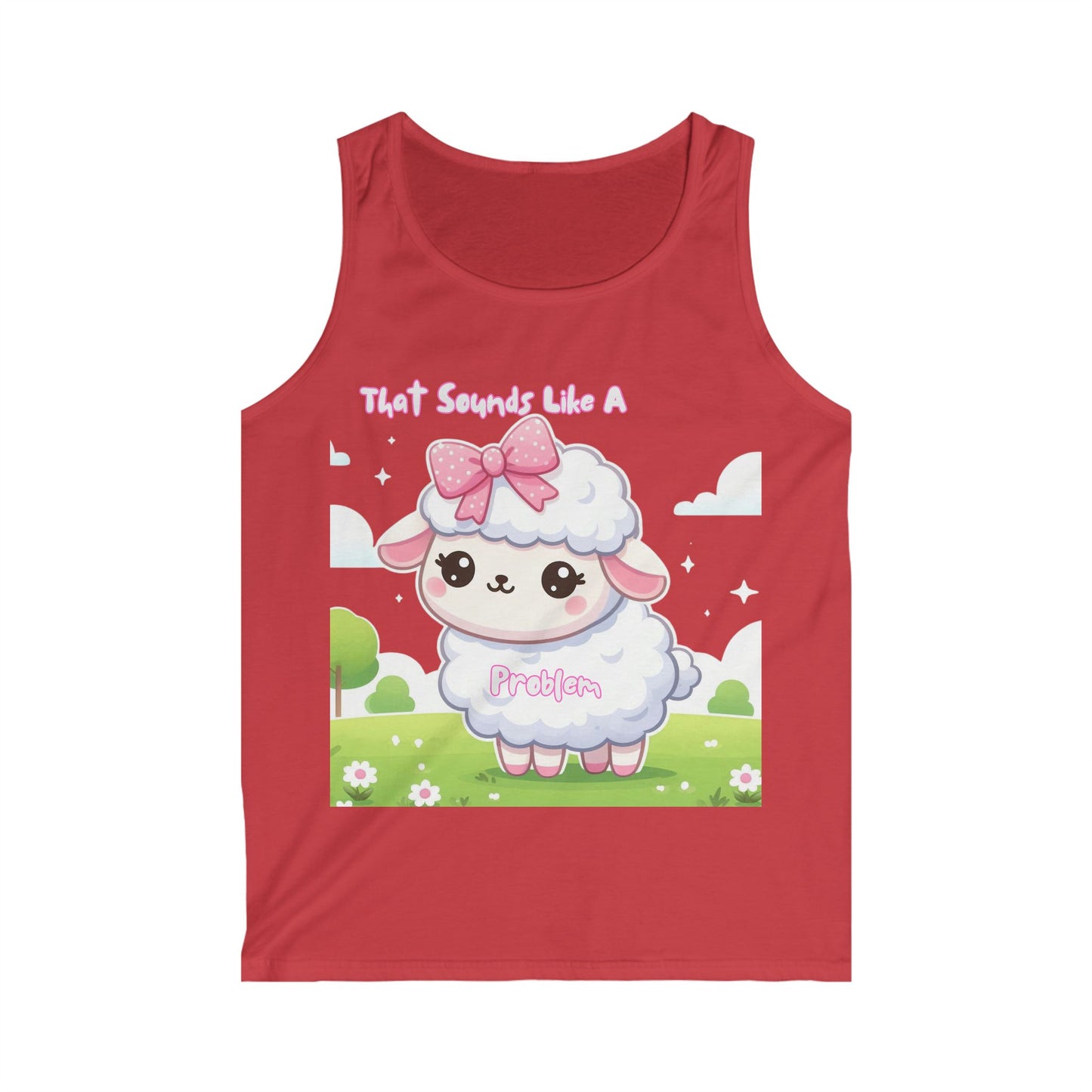 Cute Sheep Graphic Tank Top, Funny Summer Style, Gift for Animal Lovers, Perfect for Beach Days, Festivals, Birthdays