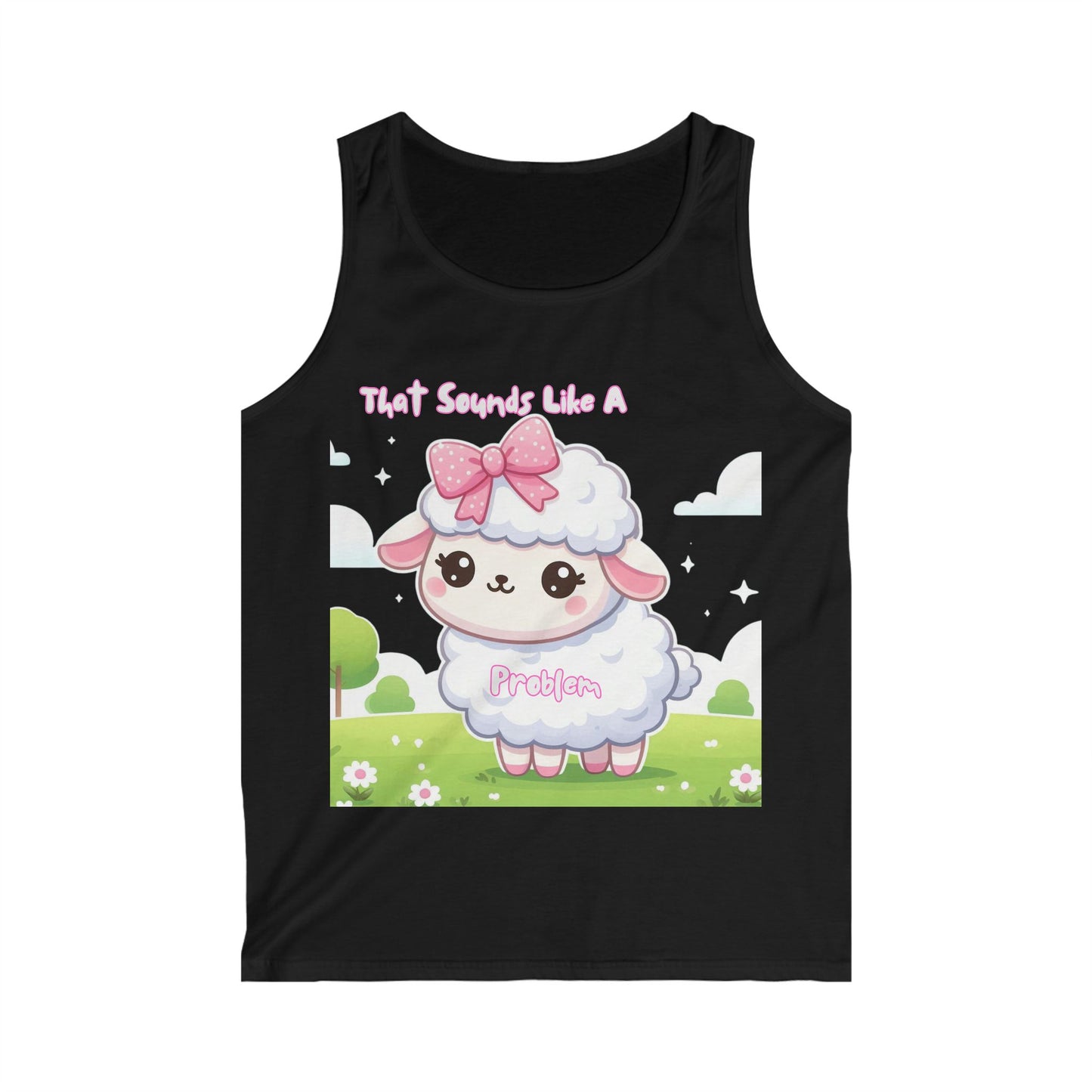 Cute Sheep Graphic Tank Top, Funny Summer Style, Gift for Animal Lovers, Perfect for Beach Days, Festivals, Birthdays