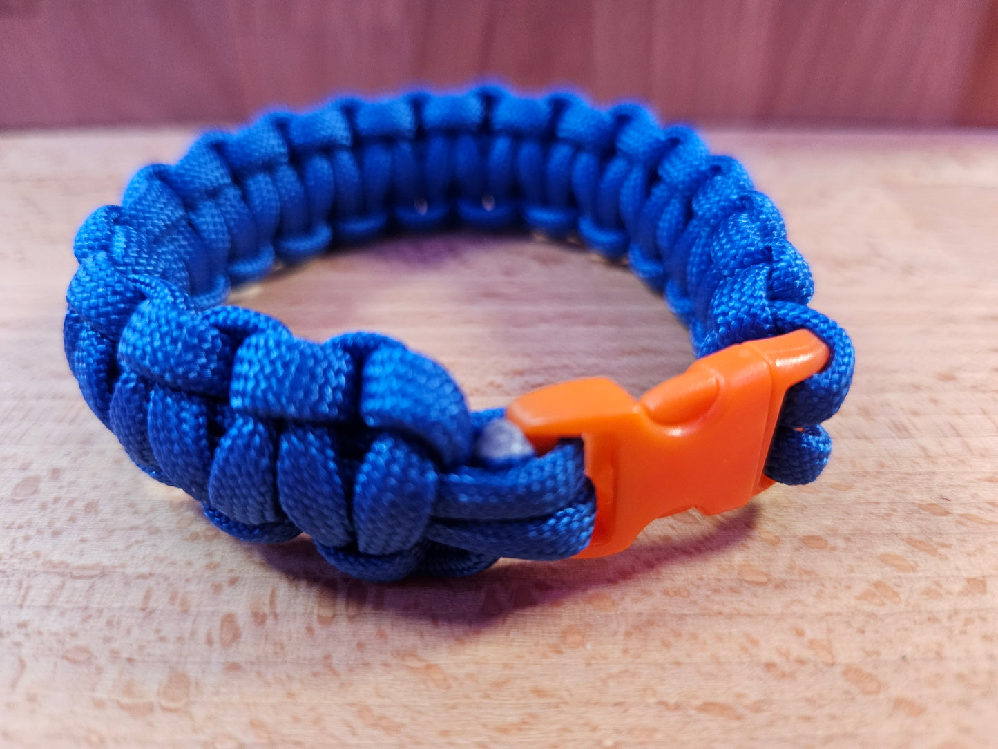 Handmade 550 Paracord Bracelet - Micro Buckle - Blue