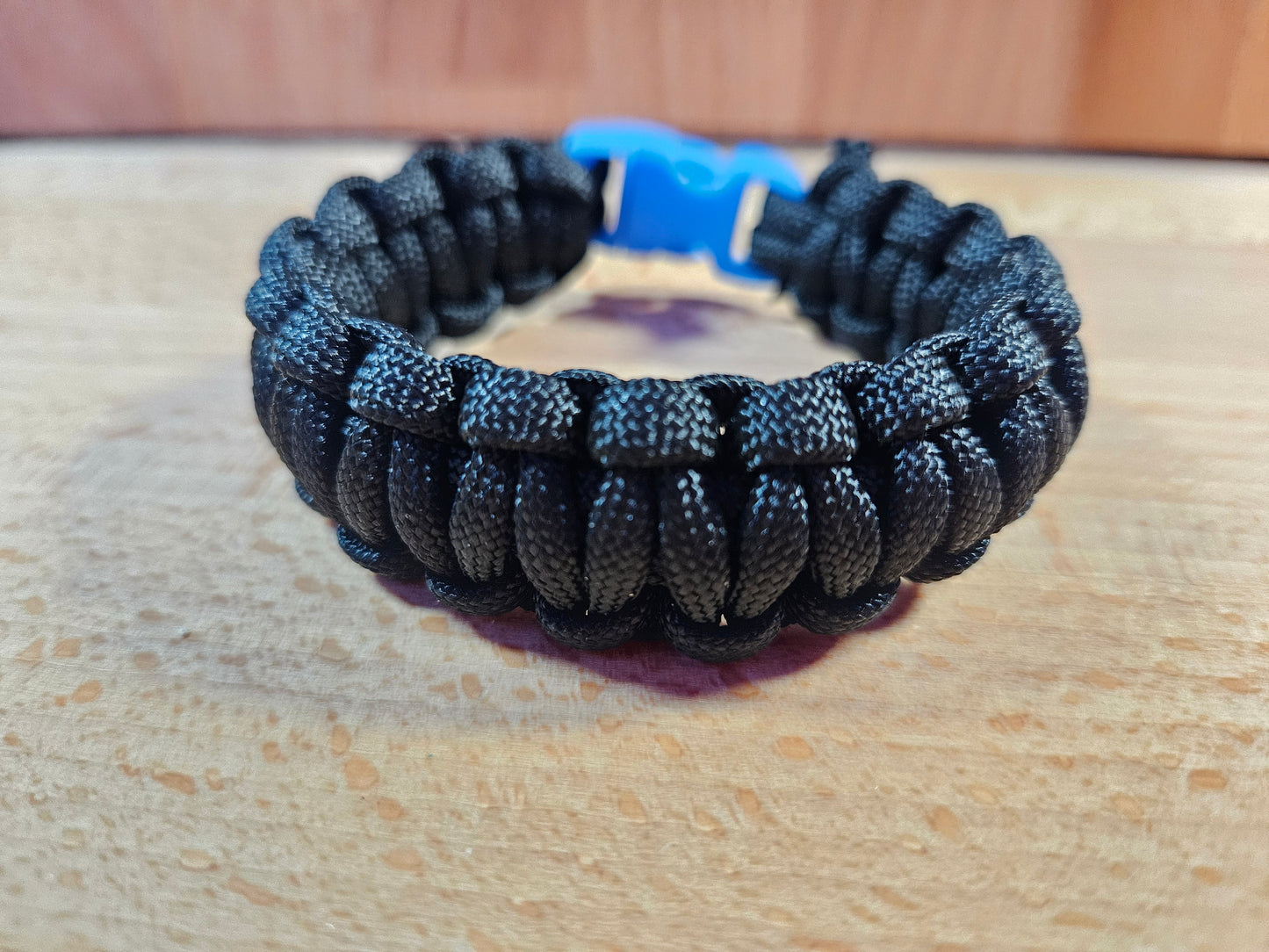 Handmade 550 Paracord Bracelet - Micro Buckle- Black