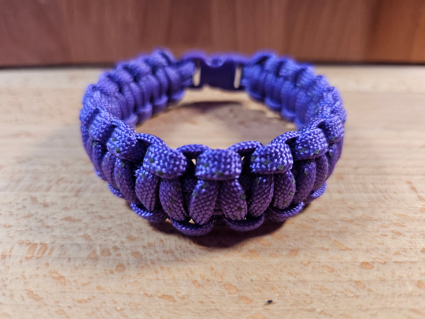 Handmade 550 Paracord Bracelet - Micro Buckle - Purple